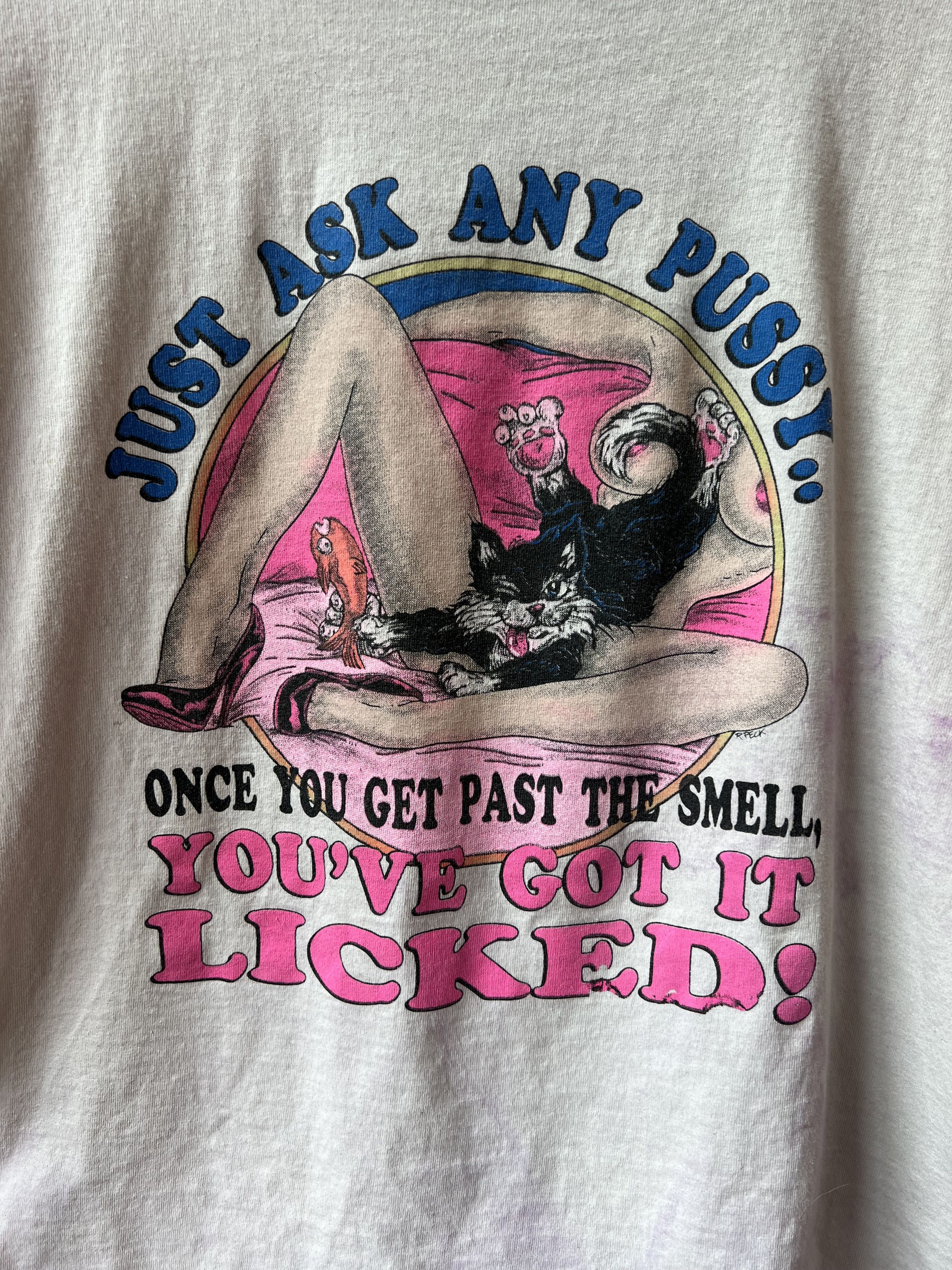Vintage Vintage “Just Ask Any Pussy..” T-Shirt Size US M / EU 48-50 / 2 - 3 Thumbnail