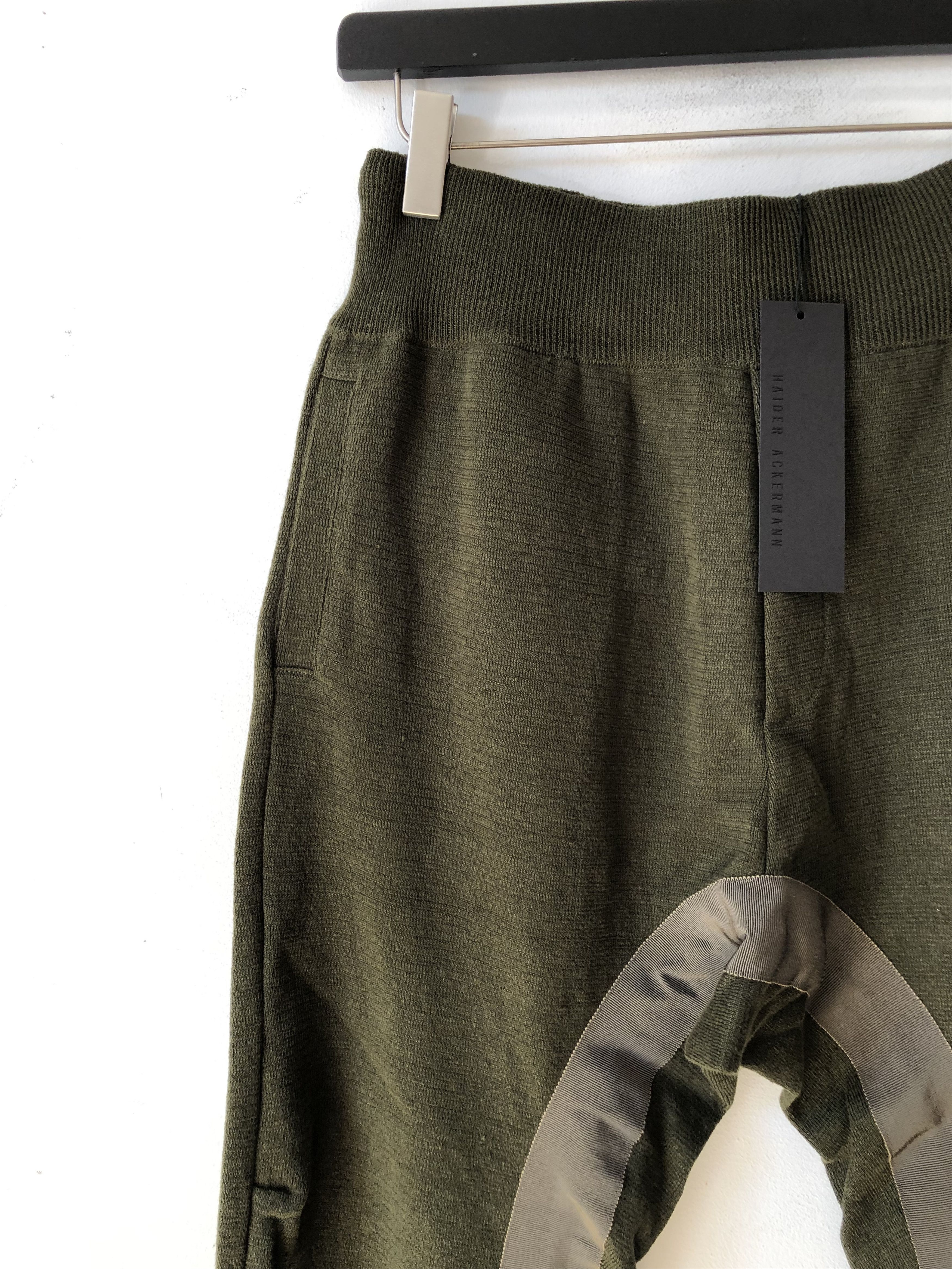 Haider Ackermann New! Knit Jogging Pulau Khaki Size US 36 / EU 52 - 3 Thumbnail