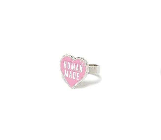 image of Human Made Heart Ring in Pink, Men's