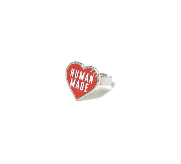 image of Human Made Heart Ring in Red, Men's