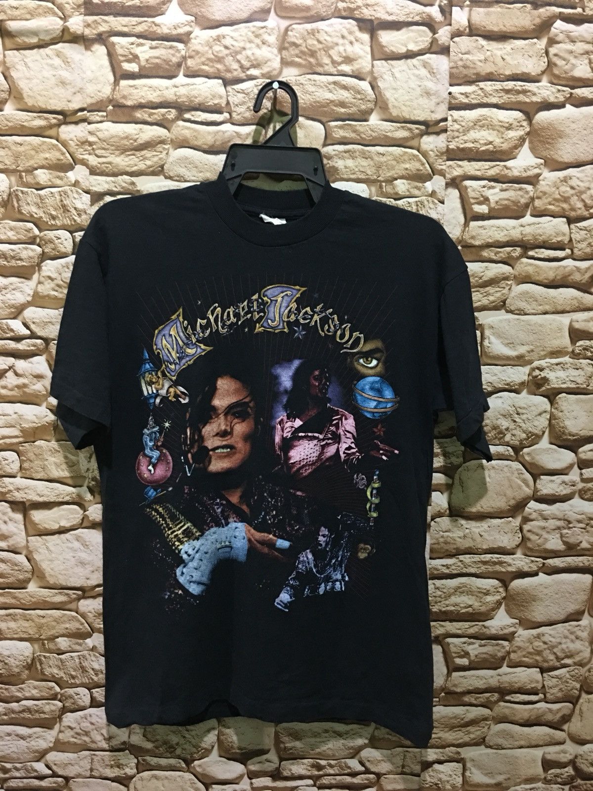 Band Tees × Michael Jackson × Vintage Vintage 90s Michael Jackson king of pop tour shirt Size US M / EU 48-50 / 2 - 1 Thumbnail