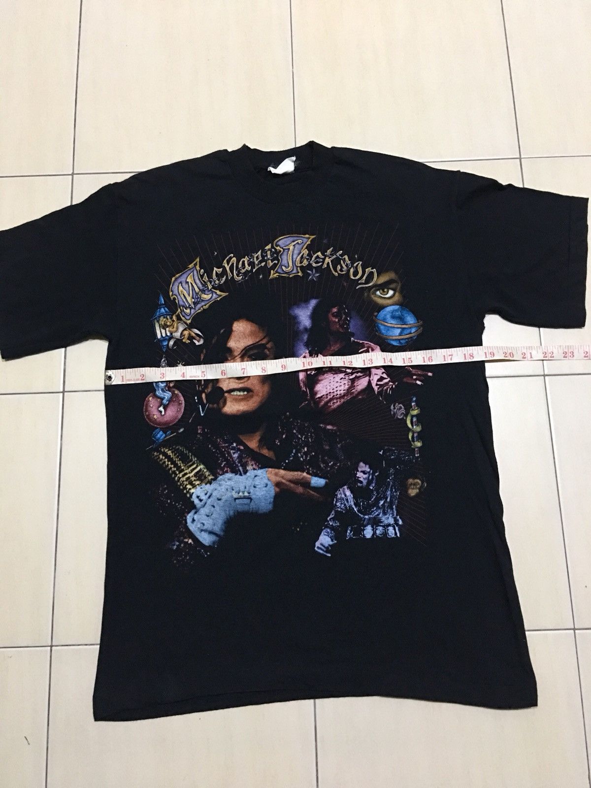 Band Tees × Michael Jackson × Vintage Vintage 90s Michael Jackson king of pop tour shirt Size US M / EU 48-50 / 2 - 6 Thumbnail