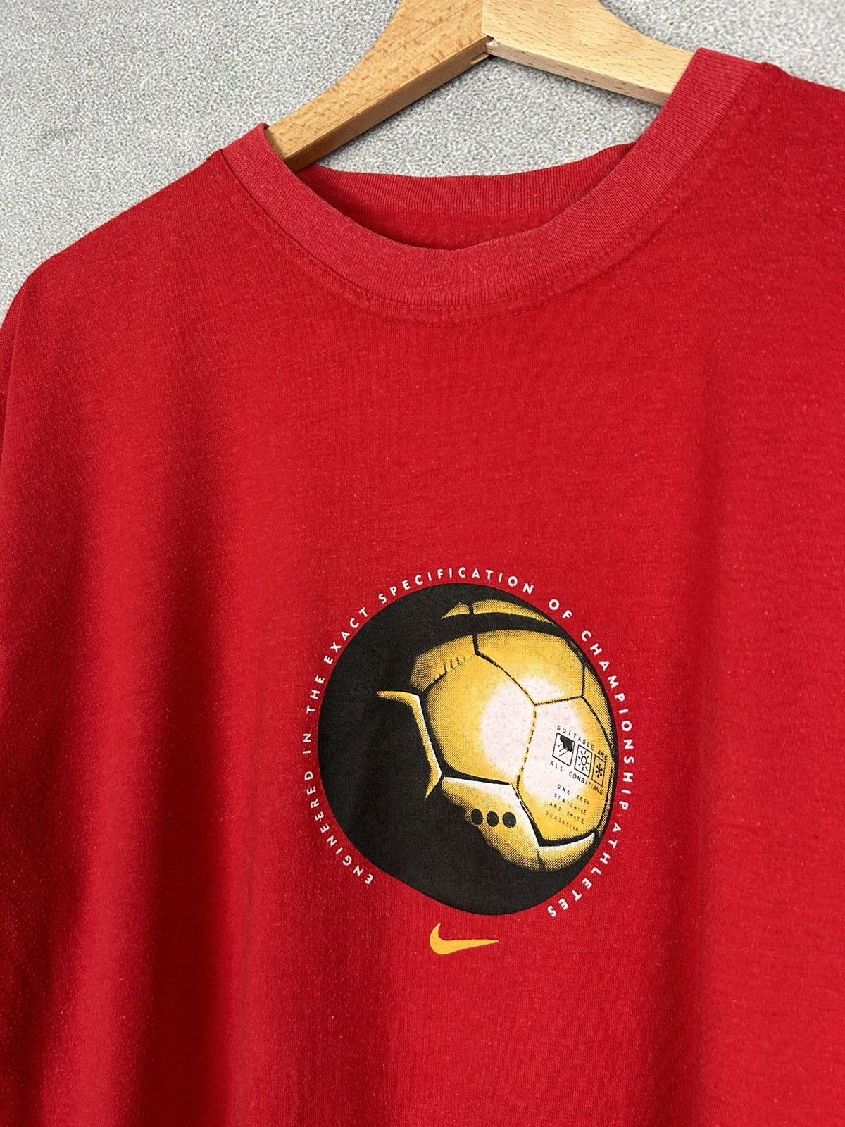 Nike Nike Vintage Football Soccer Graphic Tee Sample 90s Size US L / EU 52-54 / 3 - 3 Thumbnail