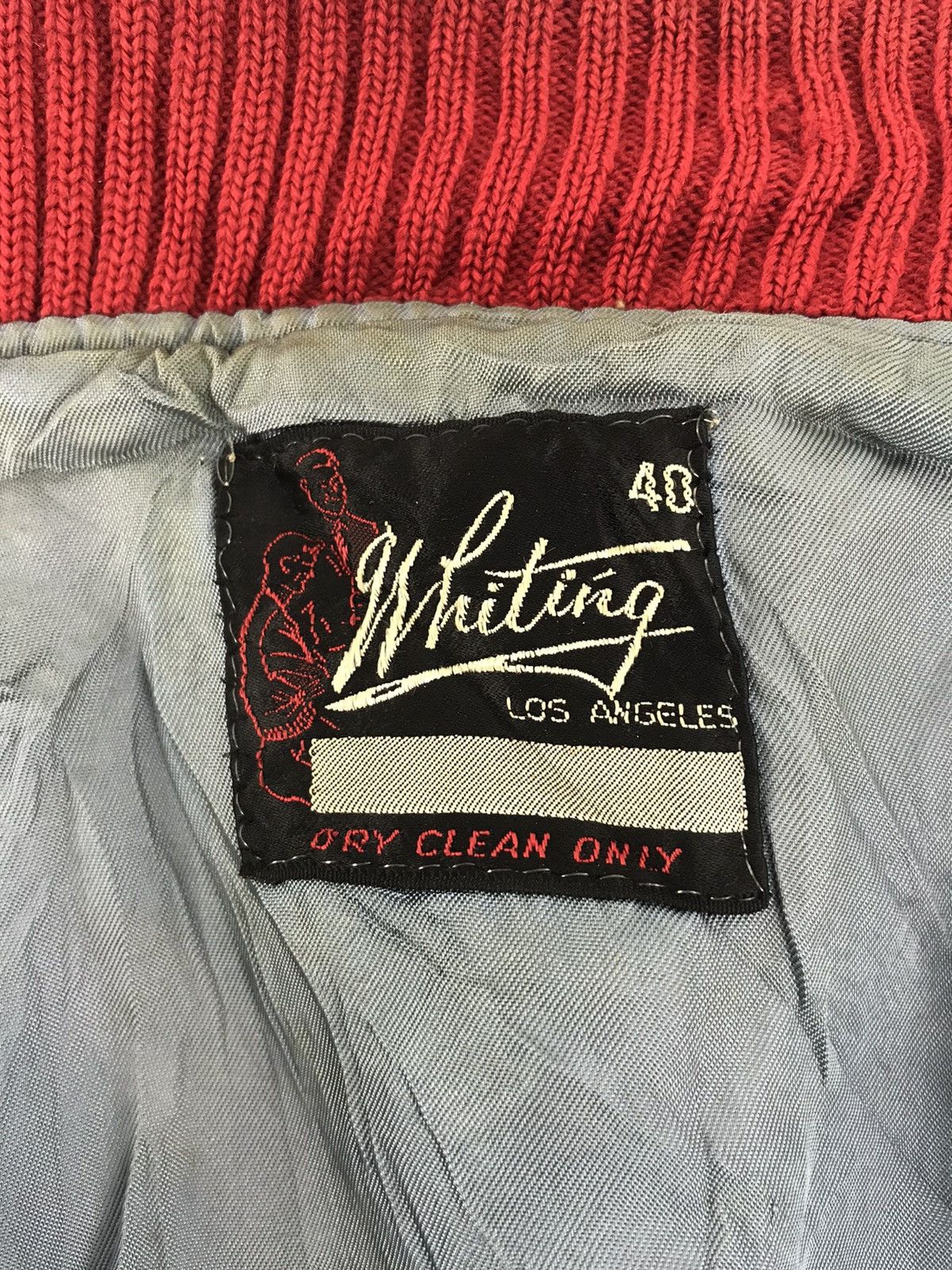 Vintage Vintage Whiting Los Angeles PS Leather Jacket Varsity Wool Size US S / EU 44-46 / 1 - 6 Thumbnail