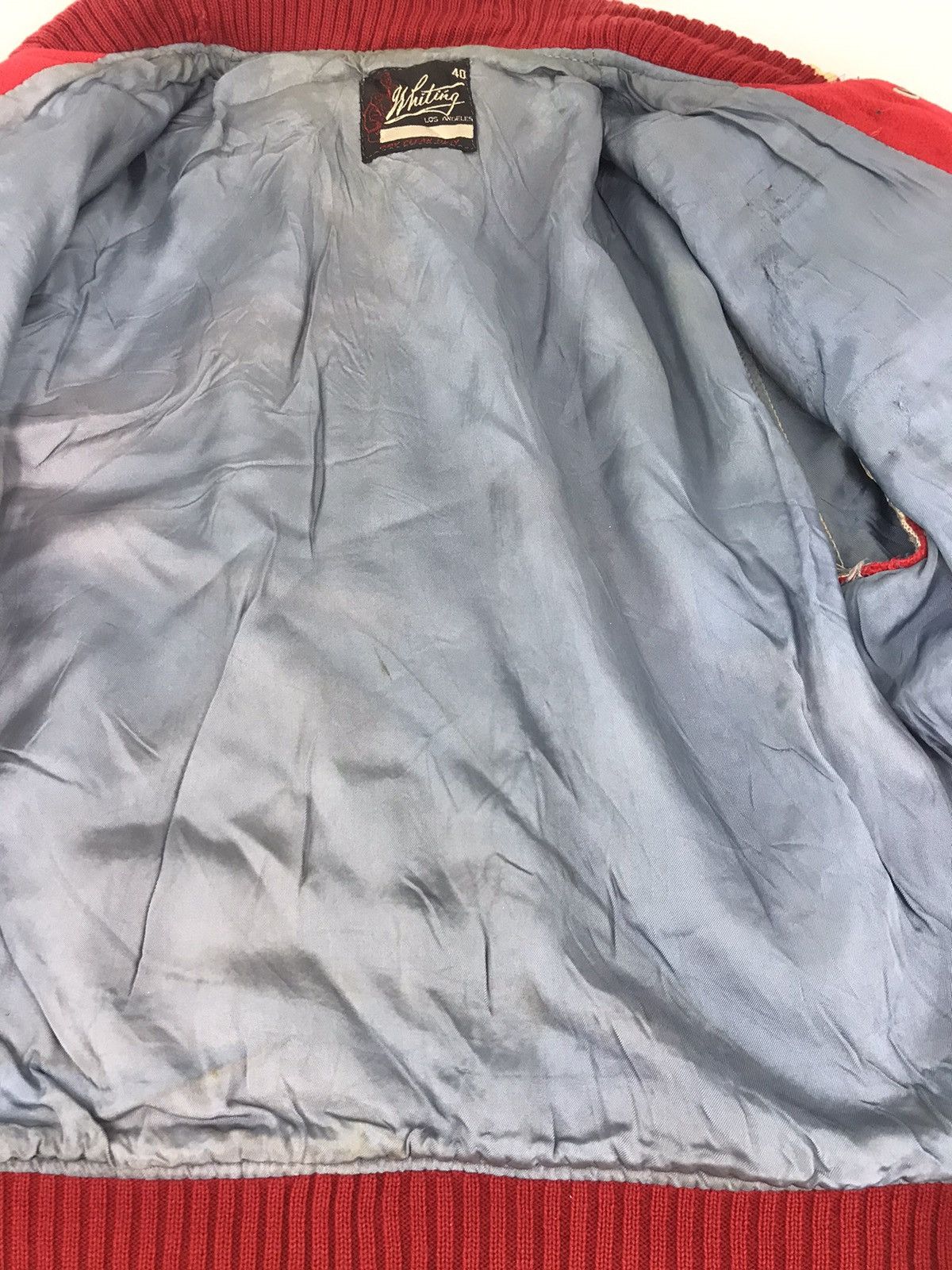 Vintage Vintage Whiting Los Angeles PS Leather Jacket Varsity Wool Size US S / EU 44-46 / 1 - 5 Thumbnail