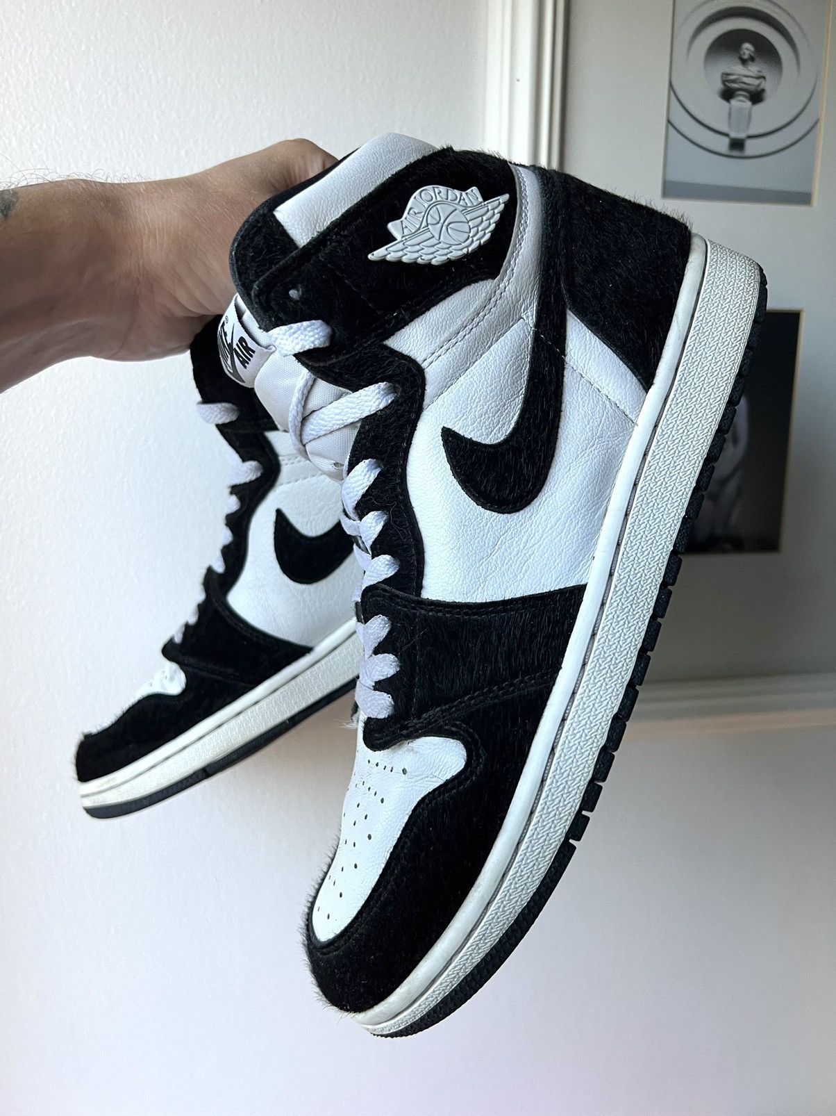 Pre-owned Jordan Nike Jordan 1 Retro High Twist/panda Shoes In Black