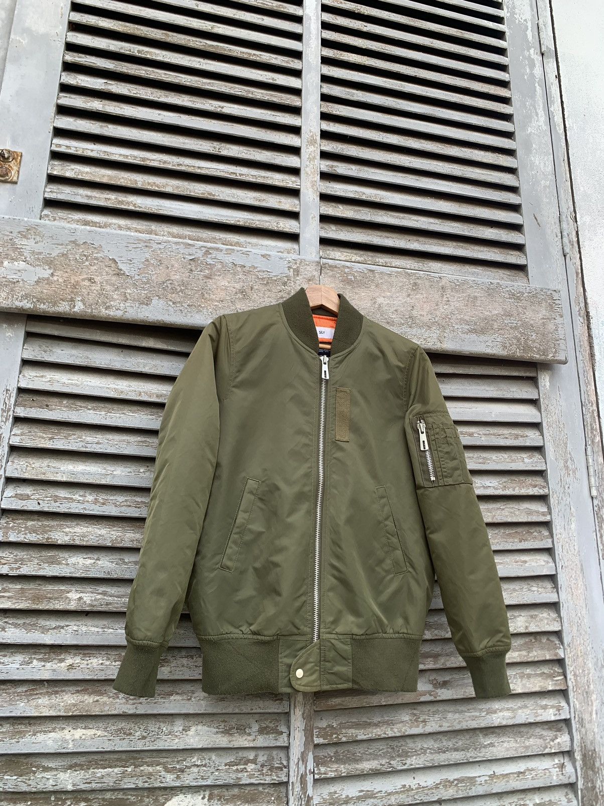 Japanese Brand 🔥SLY THERMAL INSULATION MILITARY STYLE BOMBER JACKET Size US S / EU 44-46 / 1 - 5 Thumbnail