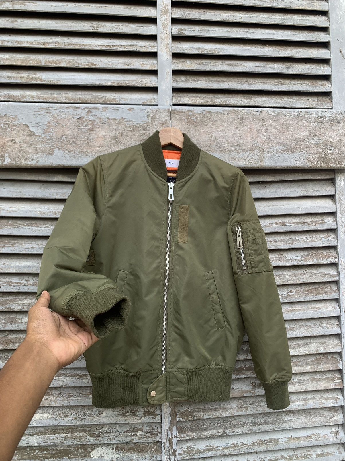 Japanese Brand 🔥SLY THERMAL INSULATION MILITARY STYLE BOMBER JACKET Size US S / EU 44-46 / 1 - 6 Thumbnail