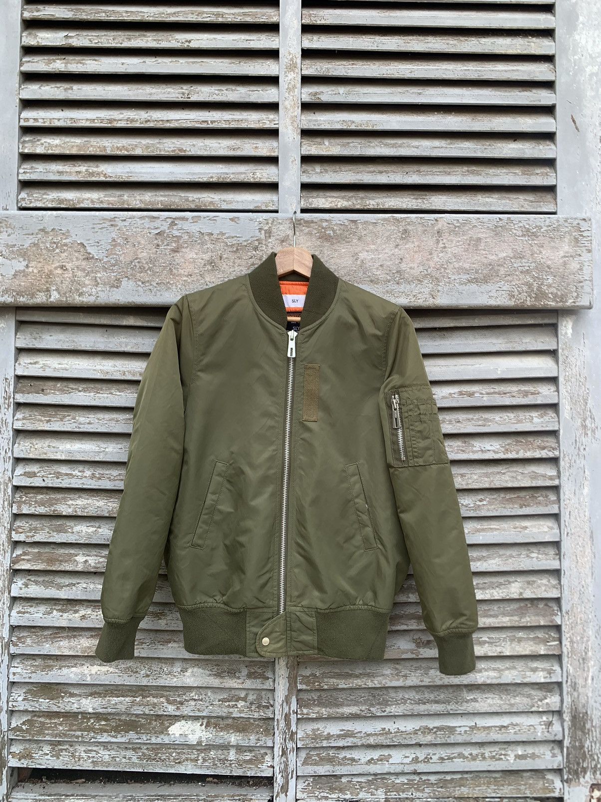 Japanese Brand 🔥SLY THERMAL INSULATION MILITARY STYLE BOMBER JACKET Size US S / EU 44-46 / 1 - 2 Thumbnail