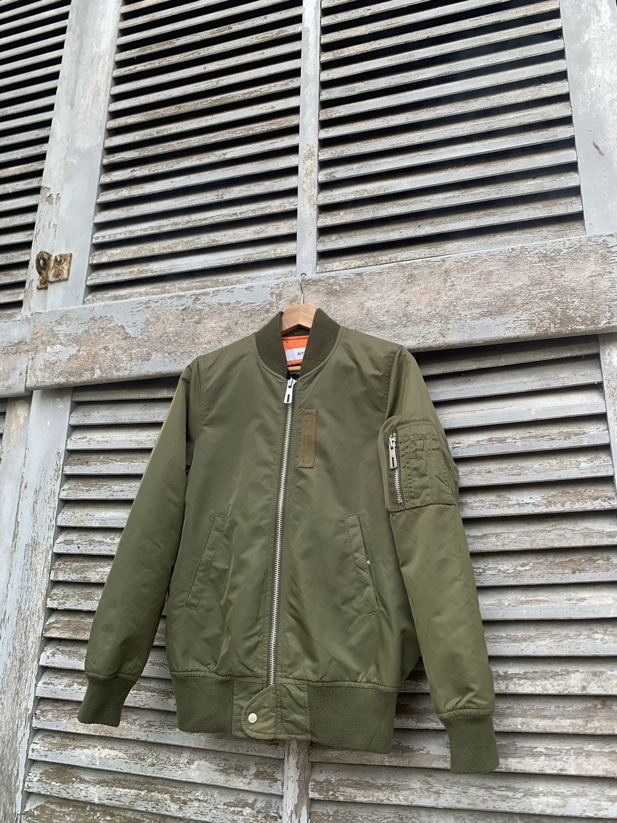 Japanese Brand 🔥SLY THERMAL INSULATION MILITARY STYLE BOMBER JACKET Size US S / EU 44-46 / 1 - 3 Thumbnail