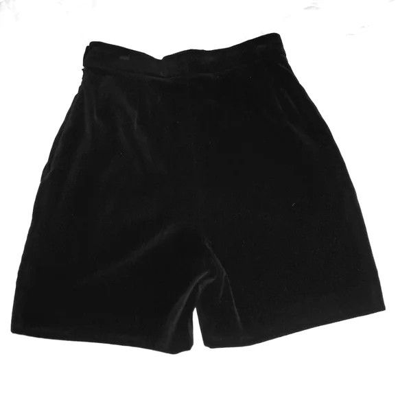 Yves Saint Laurent Variation High-Waisted Velvet Bermuda Shorts US Sz 6 Size 27" / US 4 / IT 40 - 3 Thumbnail
