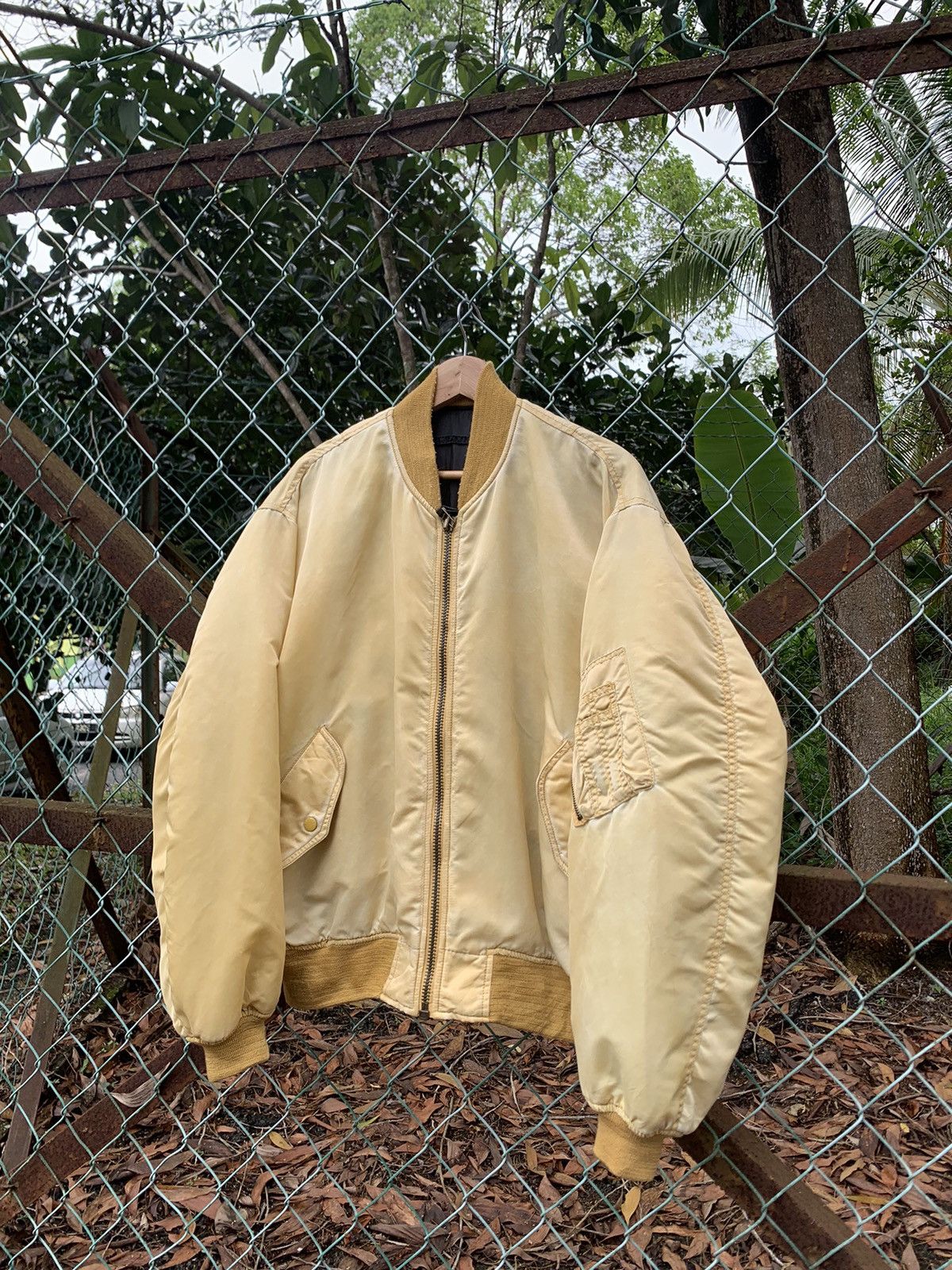 Vintage 🪖Vintage Faded MA-1 Man Intermediate Bomber Jacket UNIQUE Size US L / EU 52-54 / 3 - 1 Thumbnail