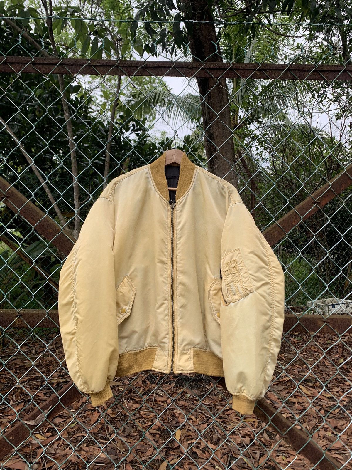 Vintage 🪖Vintage Faded MA-1 Man Intermediate Bomber Jacket UNIQUE Size US L / EU 52-54 / 3 - 2 Thumbnail