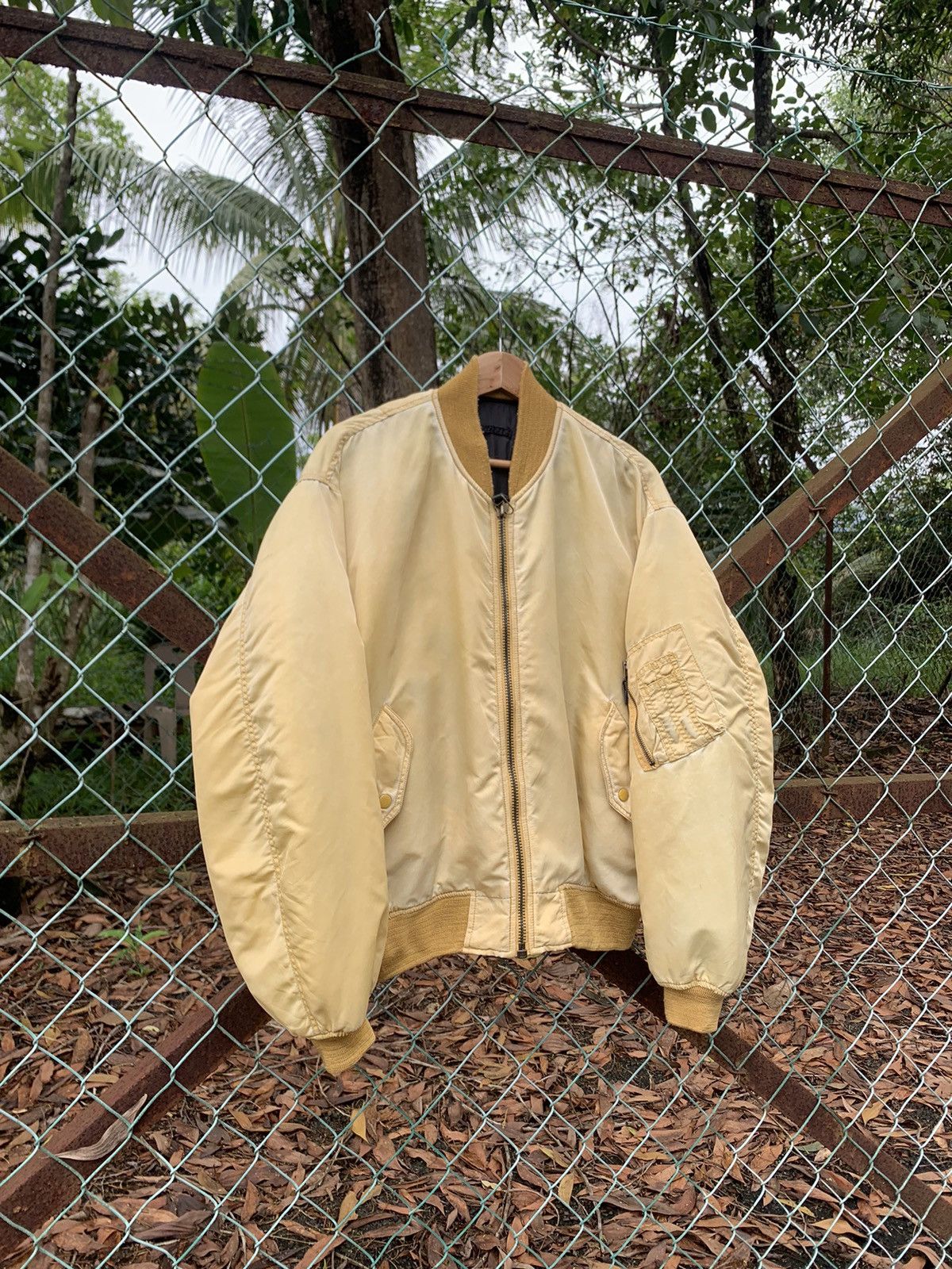 Vintage 🪖Vintage Faded MA-1 Man Intermediate Bomber Jacket UNIQUE Size US L / EU 52-54 / 3 - 3 Thumbnail