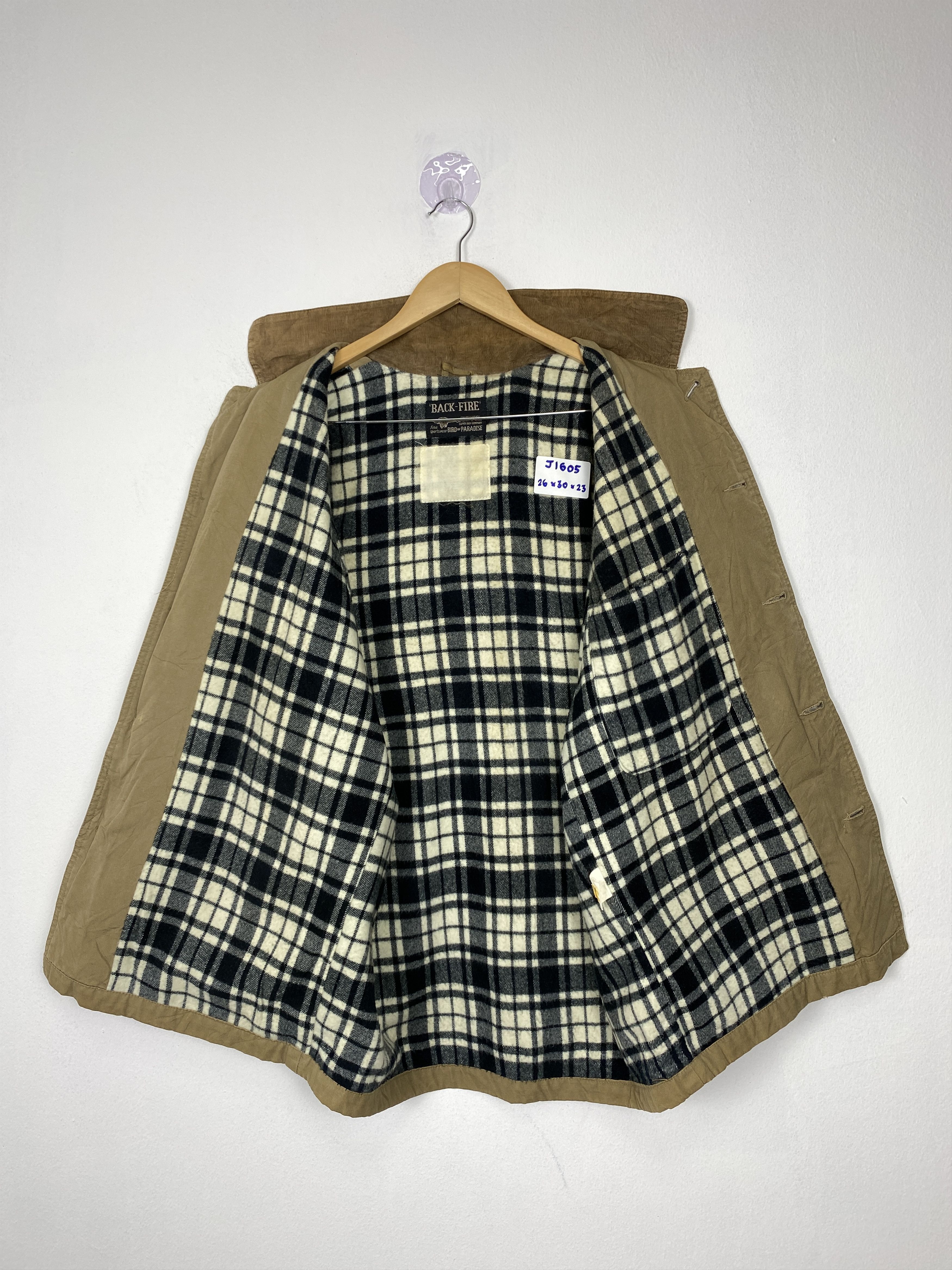 Japanese Brand Vintage Back Fire Checkered Lining Button Up Jacket J1605 Size US L / EU 52-54 / 3 - 11 Thumbnail