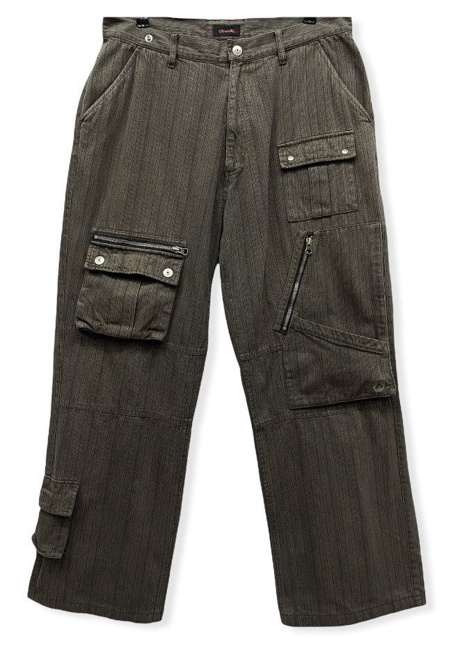 Japanese Brand 90’s Baggy Cargo Multipocket Skateboard Hickory Brown Pants Size US 32 / EU 48 - 4 Thumbnail