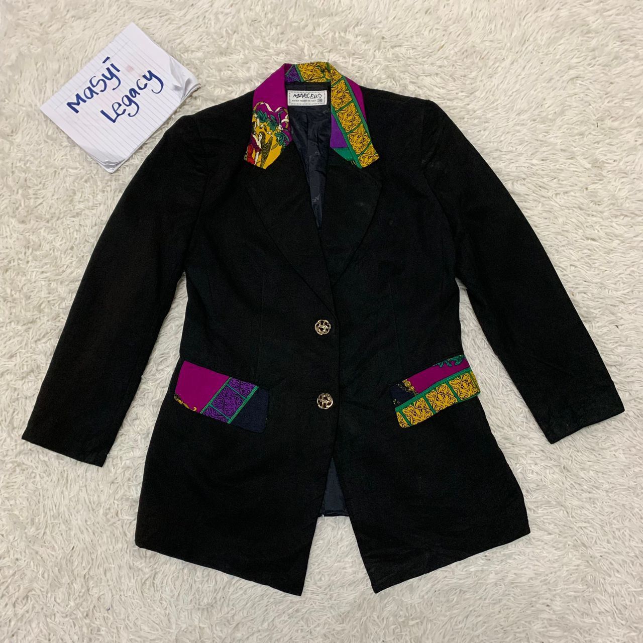 Marcello natier premier 100% pure silk jacket
