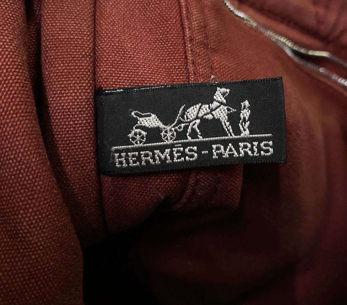 Hermes × Vintage Vintage 90s Hermes Fourre Tout Mm Tote Bag Red Size ONE SIZE - 10 Thumbnail