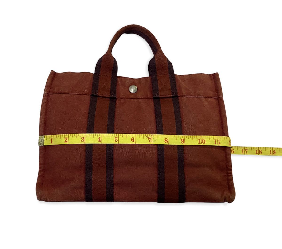 Hermes × Vintage Vintage 90s Hermes Fourre Tout Mm Tote Bag Red Size ONE SIZE - 8 Thumbnail