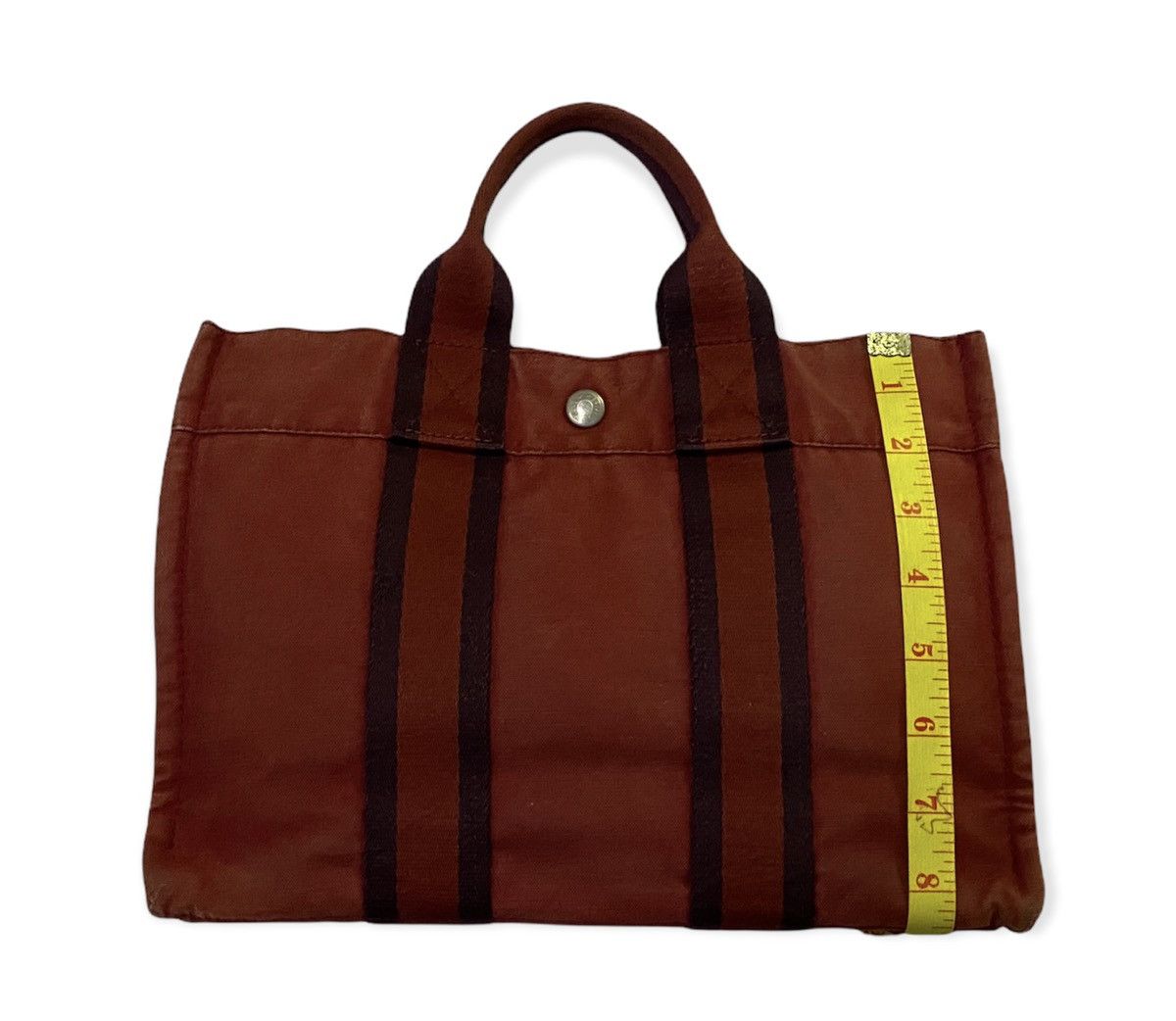 Hermes × Vintage Vintage 90s Hermes Fourre Tout Mm Tote Bag Red Size ONE SIZE - 7 Thumbnail