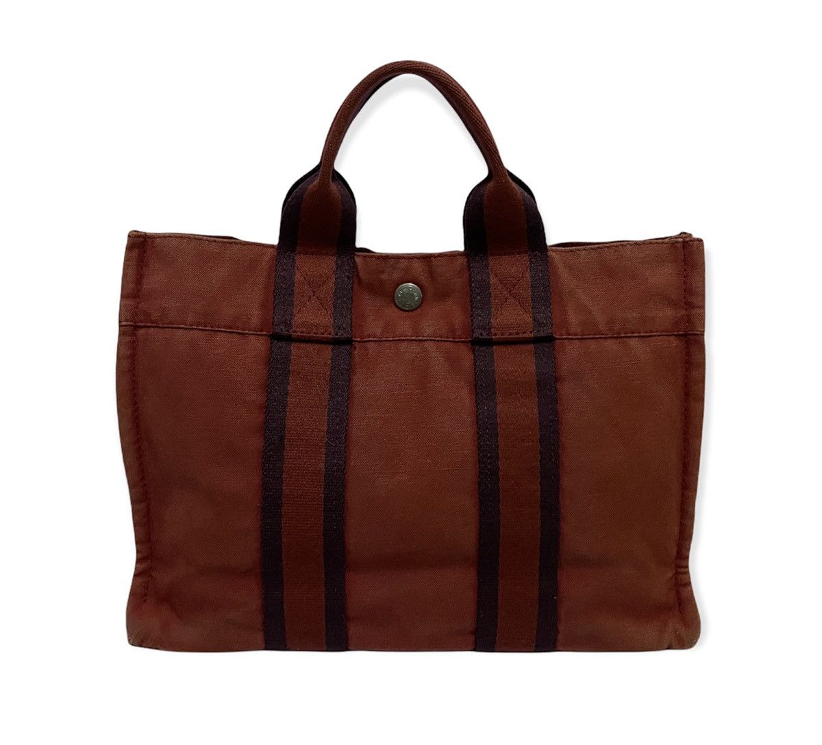 Hermes × Vintage Vintage 90s Hermes Fourre Tout Mm Tote Bag Red Size ONE SIZE - 3 Thumbnail