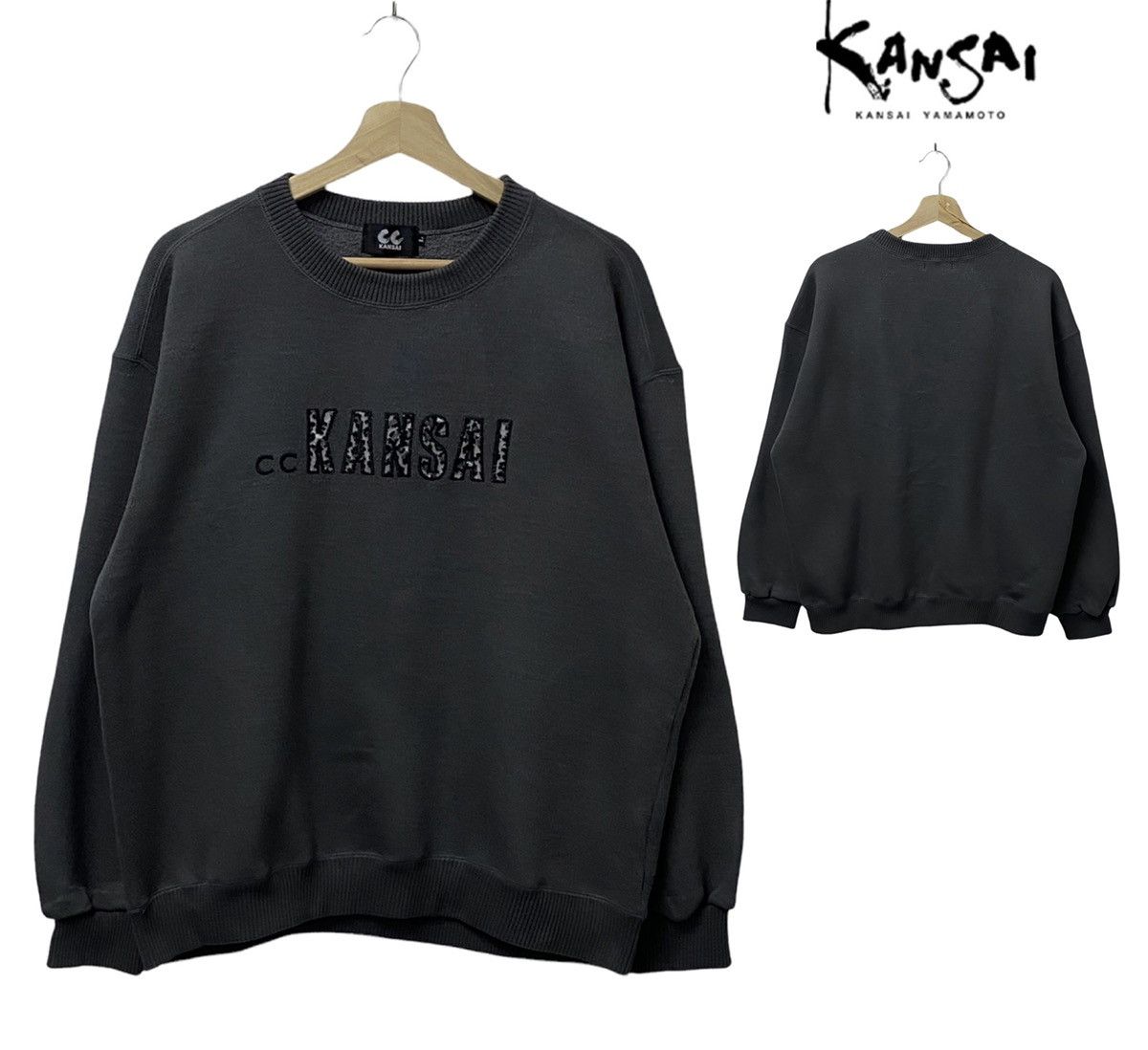 Japanese Brand × Kansai Yamamoto × Vintage Vintage Kansai Yamamoto Crewneck Embroidered Big Logo Size US L / EU 52-54 / 3 - 1 Thumbnail