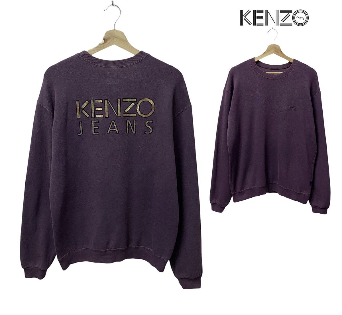 Kenzo × Vintage Vintage 90s KENZO Big Logo Sweatshirt Size US M / EU 48-50 / 2 - 1 Thumbnail