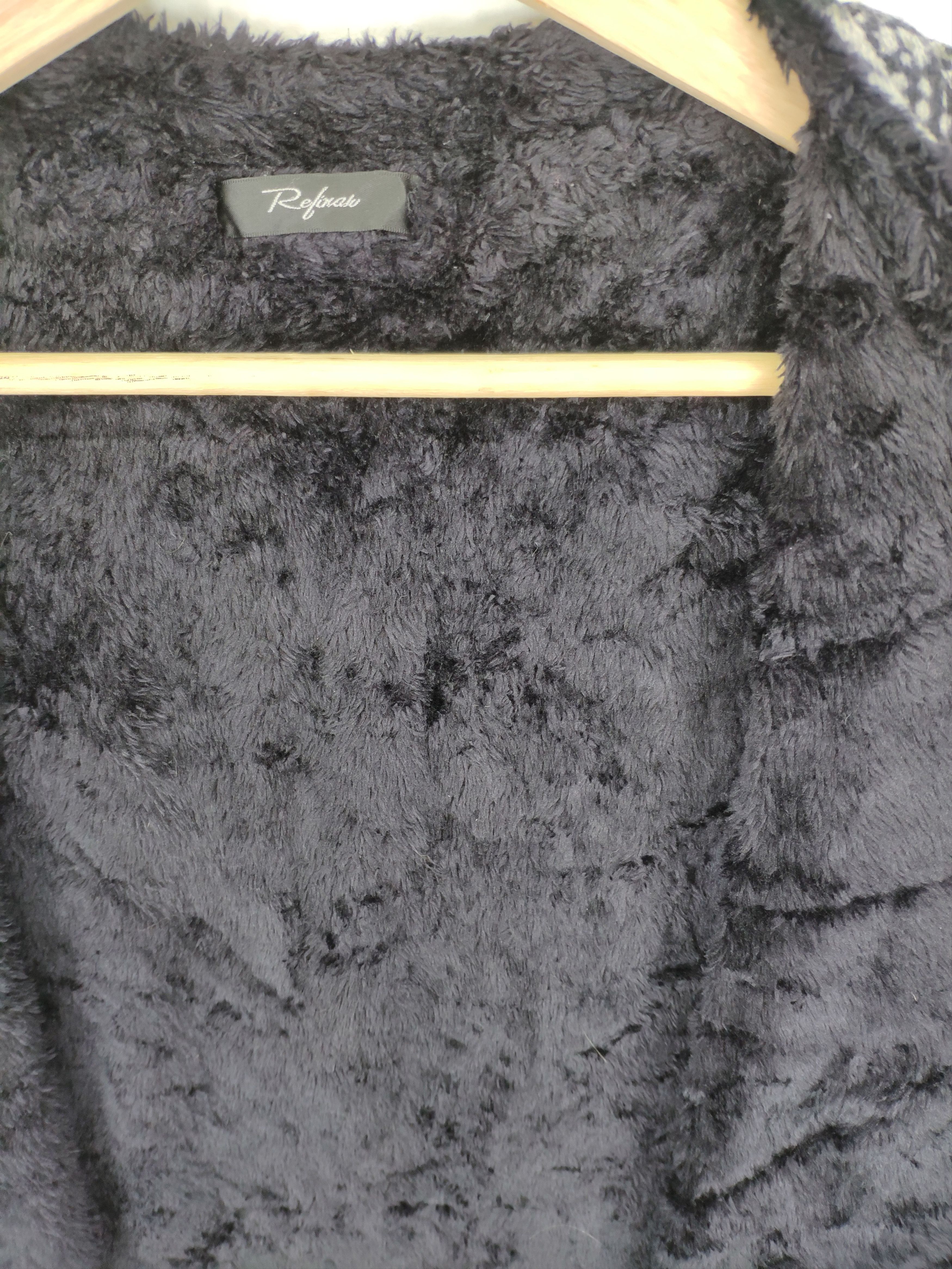 Japanese Brand × Vintage Vintage Cardigan Japan Motif Sashiko Style Lining Fleece Size M / US 6-8 / IT 42-44 - 11 Thumbnail