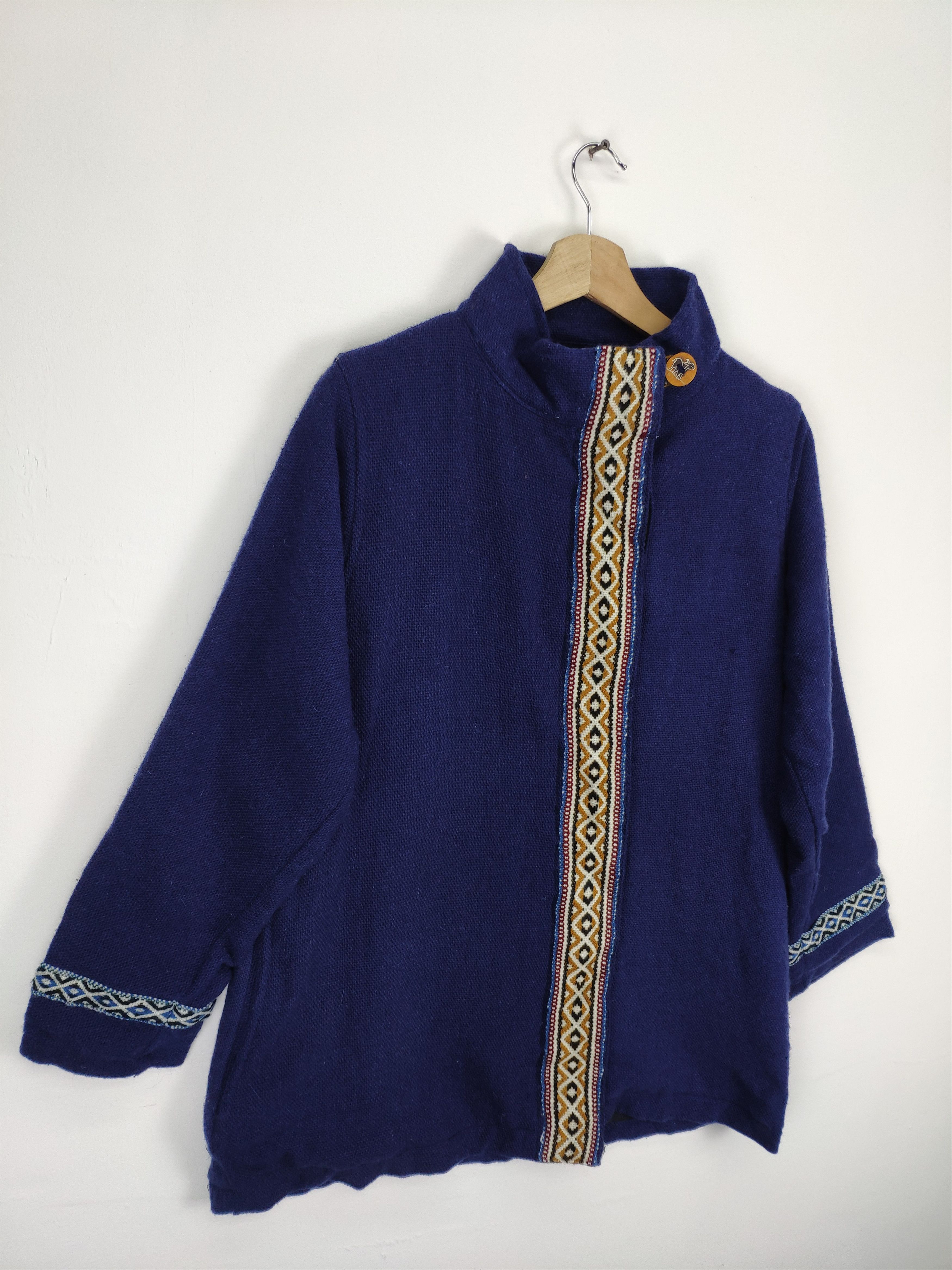 Japanese Brand × Vintage Vintage 1990s Wool Button Up Jacket Japanese Style Size M / US 6-8 / IT 42-44 - 3 Thumbnail