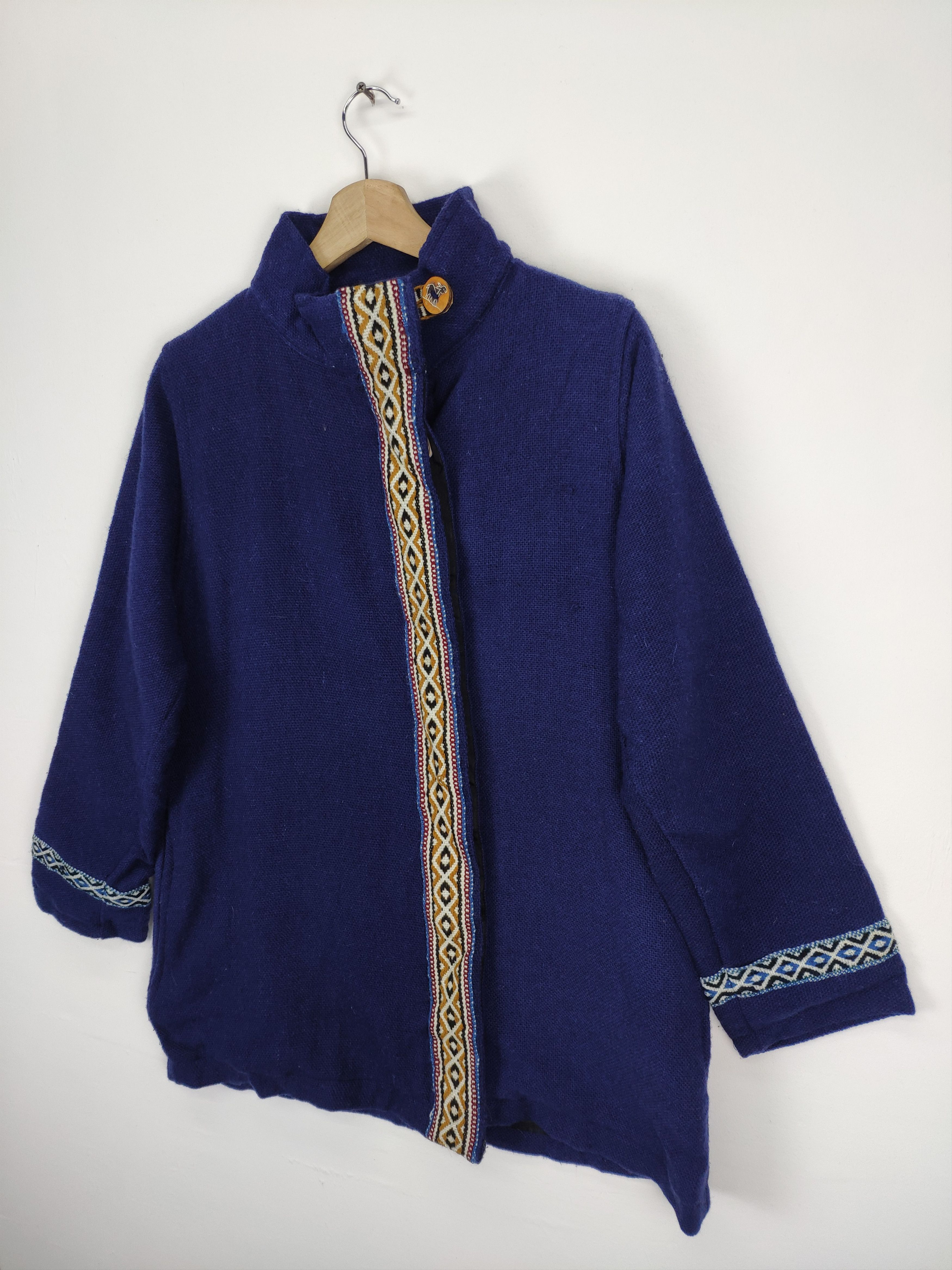 Japanese Brand × Vintage Vintage 1990s Wool Button Up Jacket Japanese Style Size M / US 6-8 / IT 42-44 - 2 Thumbnail