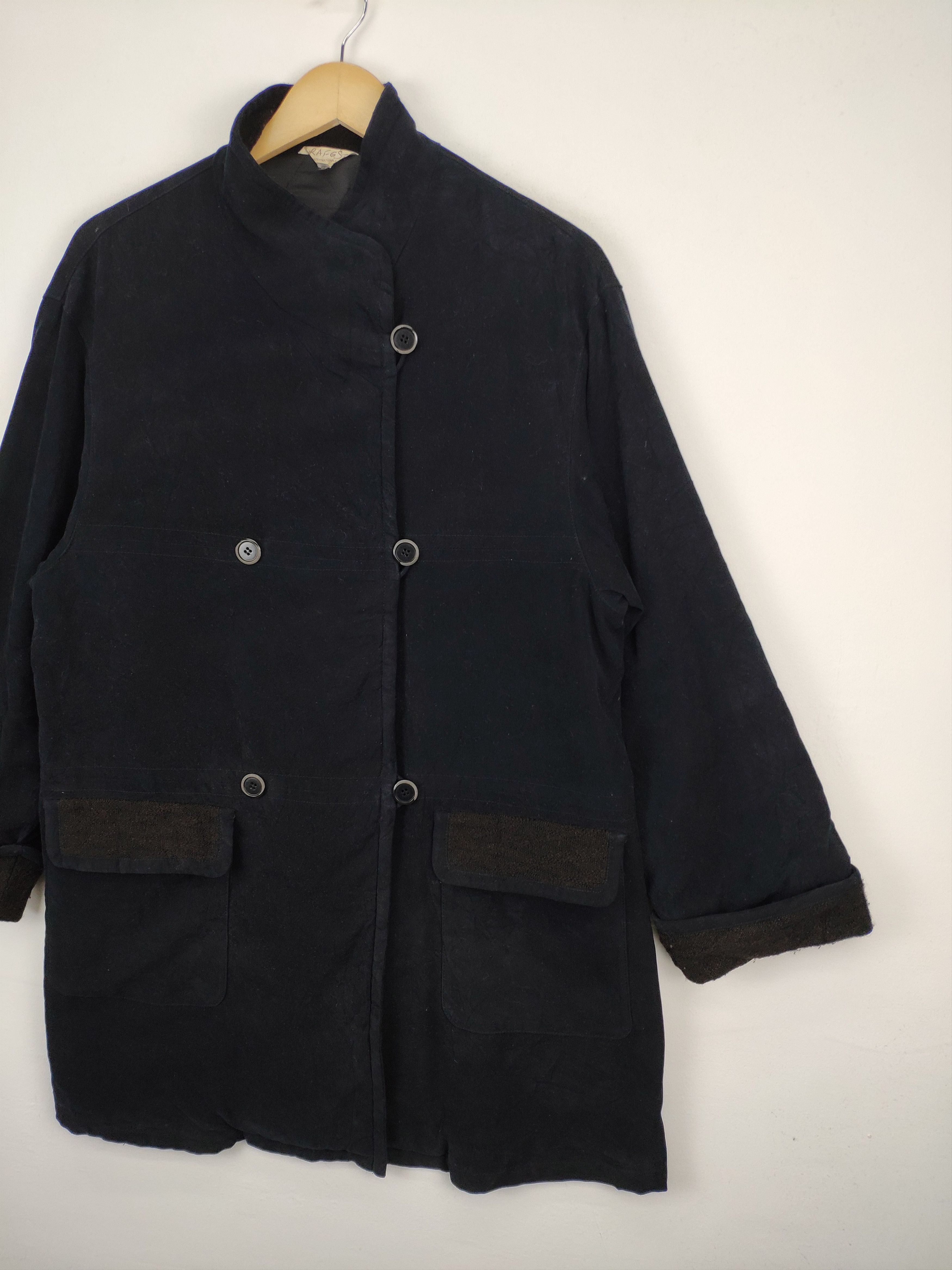 Designer × Japanese Brand Vintage Long Coat Jacket Wool Style Japanese Brand Size M / US 6-8 / IT 42-44 - 6 Thumbnail