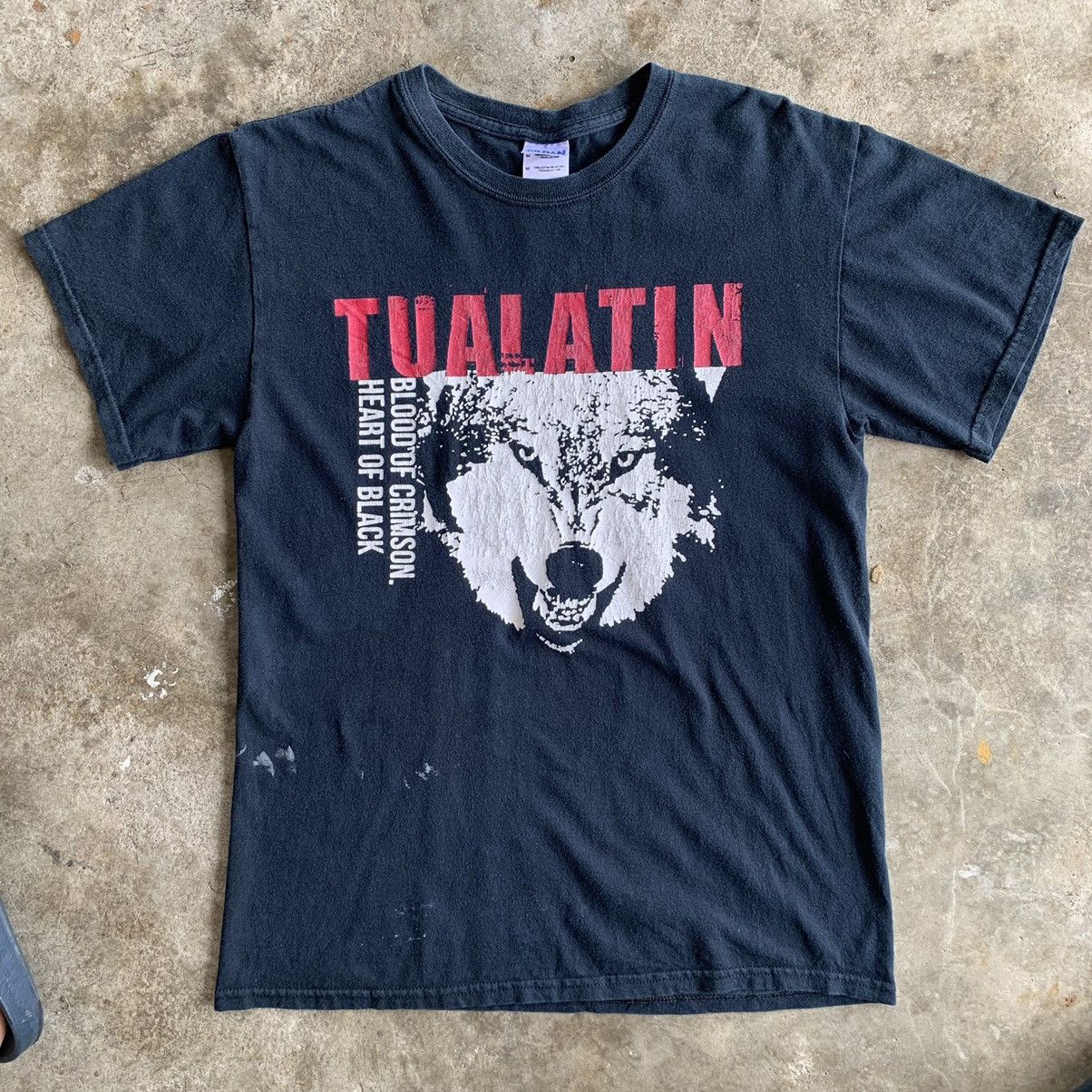 Gildan Tualatin wolf image black tshirt tee Size US M / EU 48-50 / 2 - 11 Thumbnail