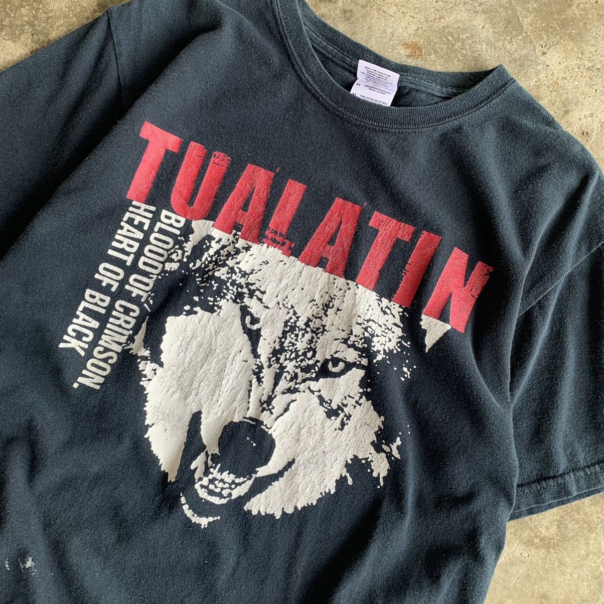 Gildan Tualatin wolf image black tshirt tee Size US M / EU 48-50 / 2 - 6 Thumbnail
