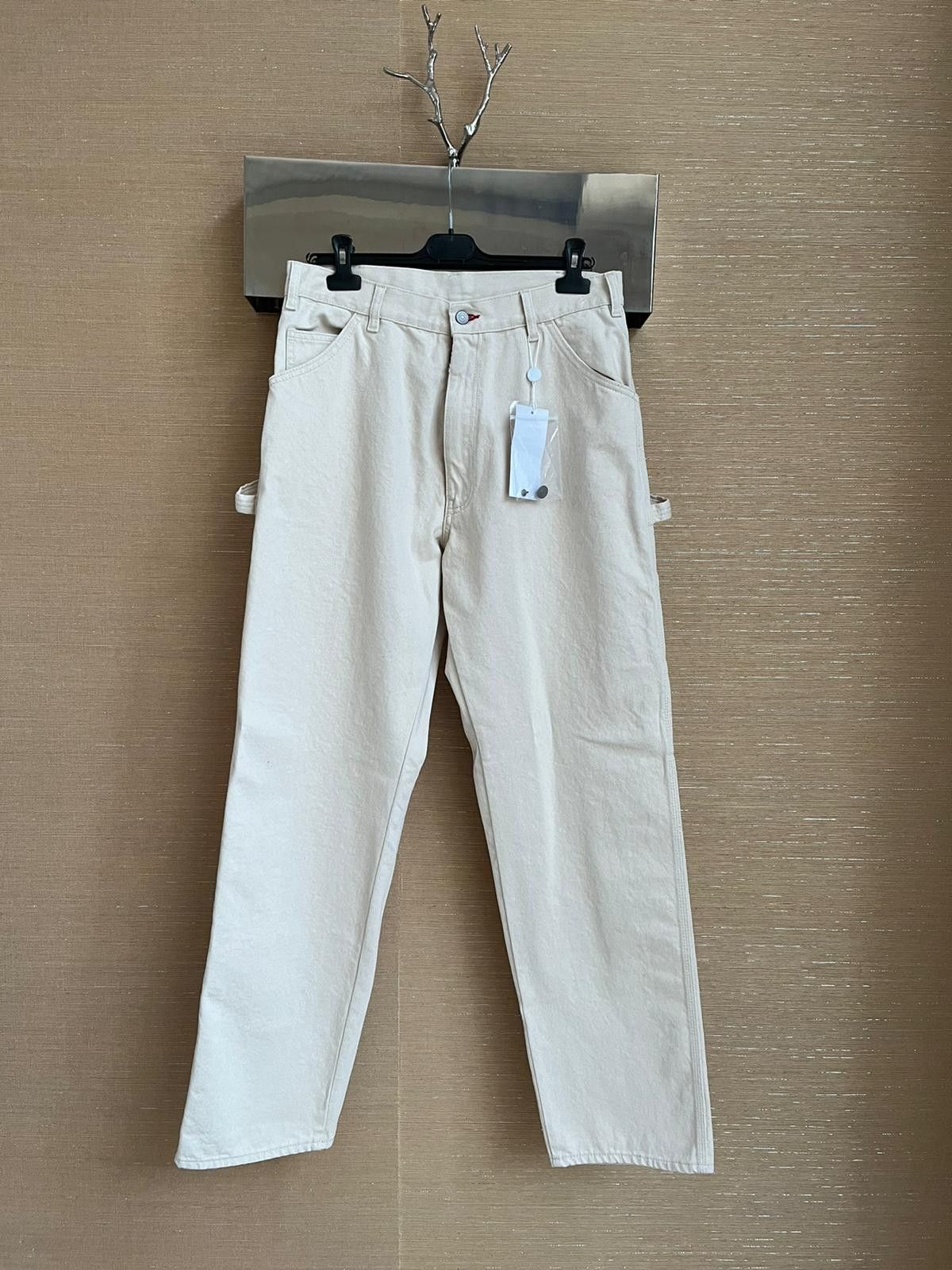 image of Maison Margiela Cargo Denim In Ivory Color, Men's (Size 33)