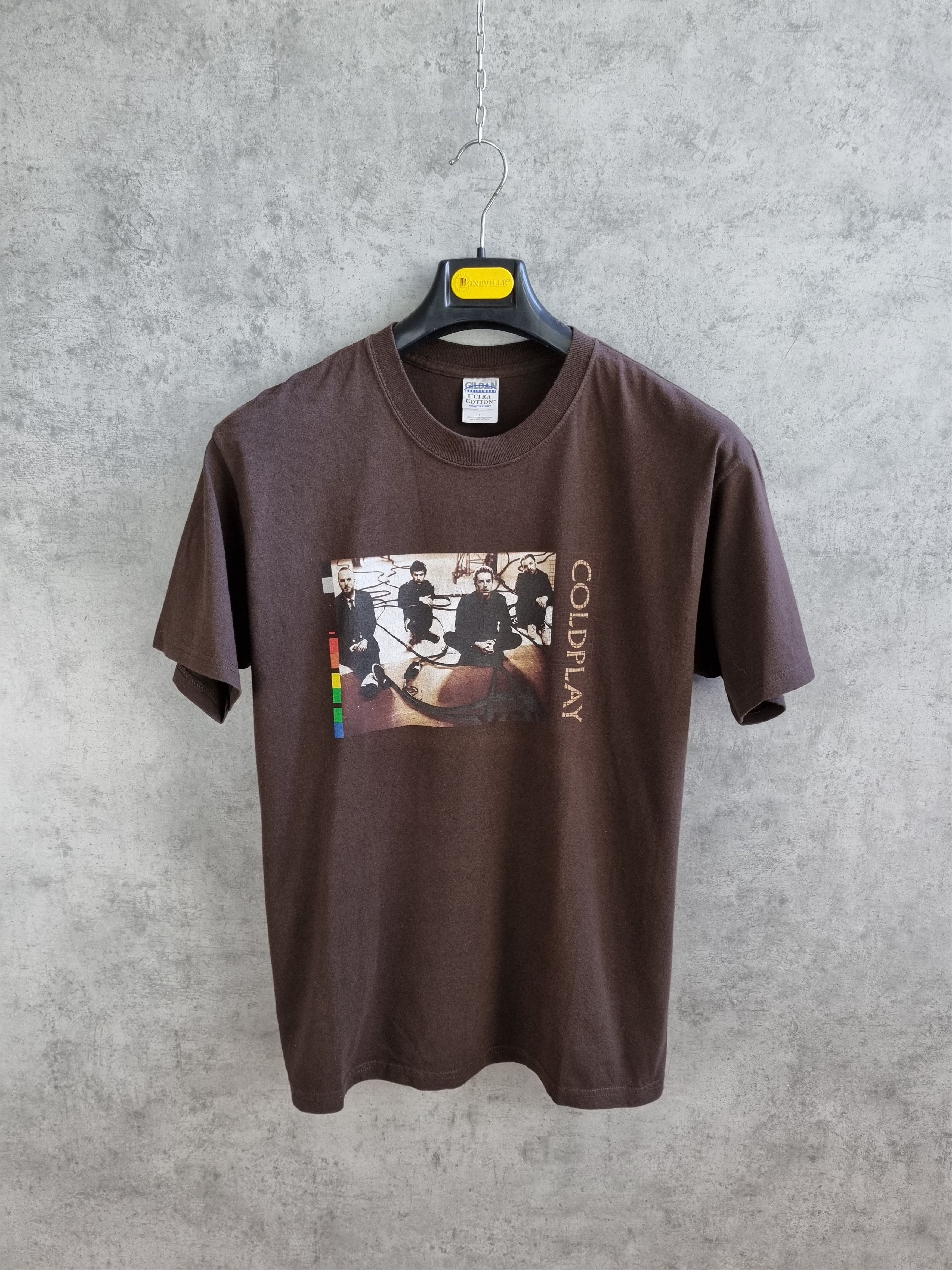 Band Tees × Vintage Single stitch Brown COLDPLAY Tee Shirt 2005 Tour Brown Size US L / EU 52-54 / 3 - 3 Thumbnail