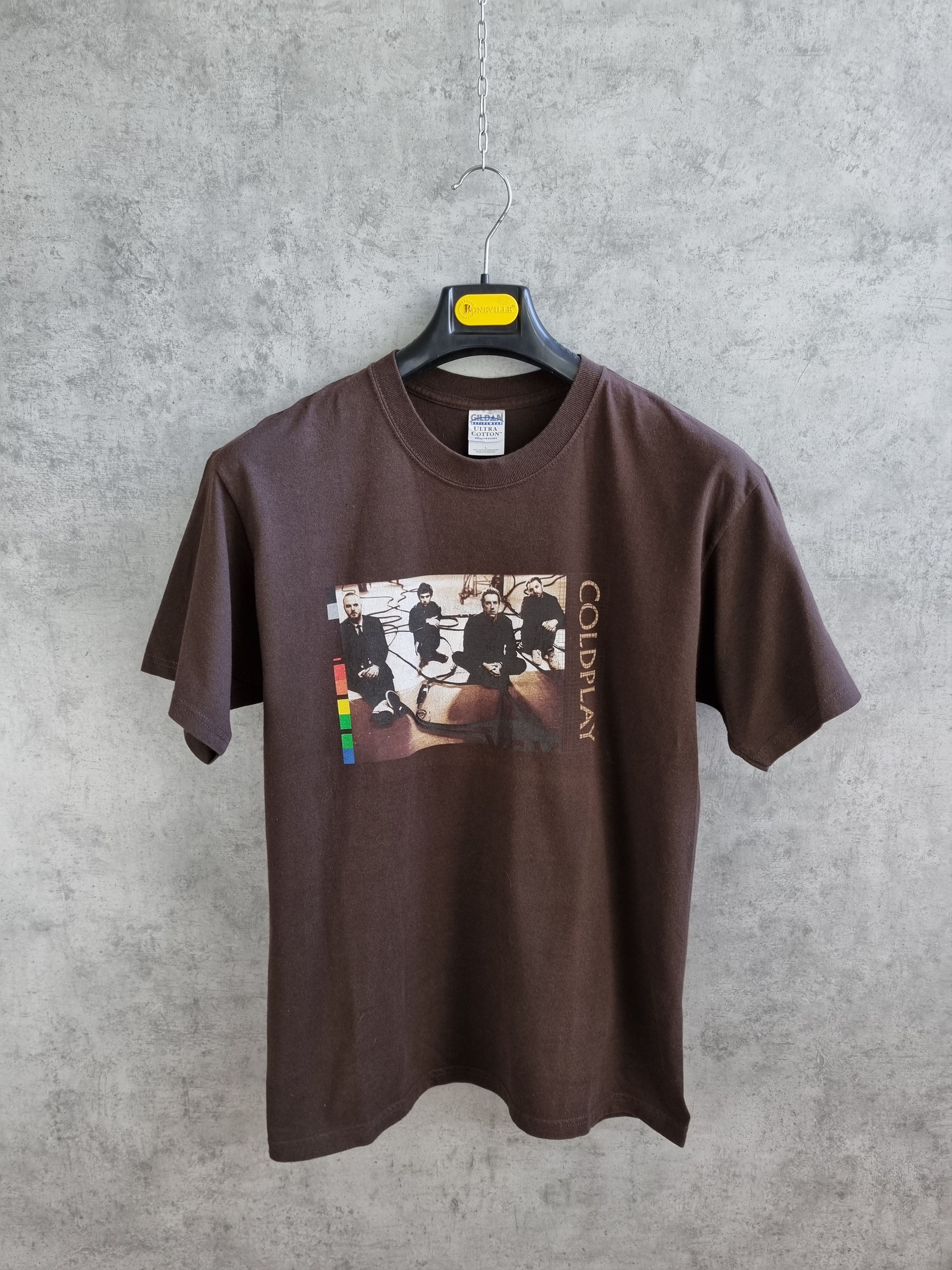 Band Tees × Vintage Single stitch Brown COLDPLAY Tee Shirt 2005 Tour Brown Size US L / EU 52-54 / 3 - 4 Thumbnail