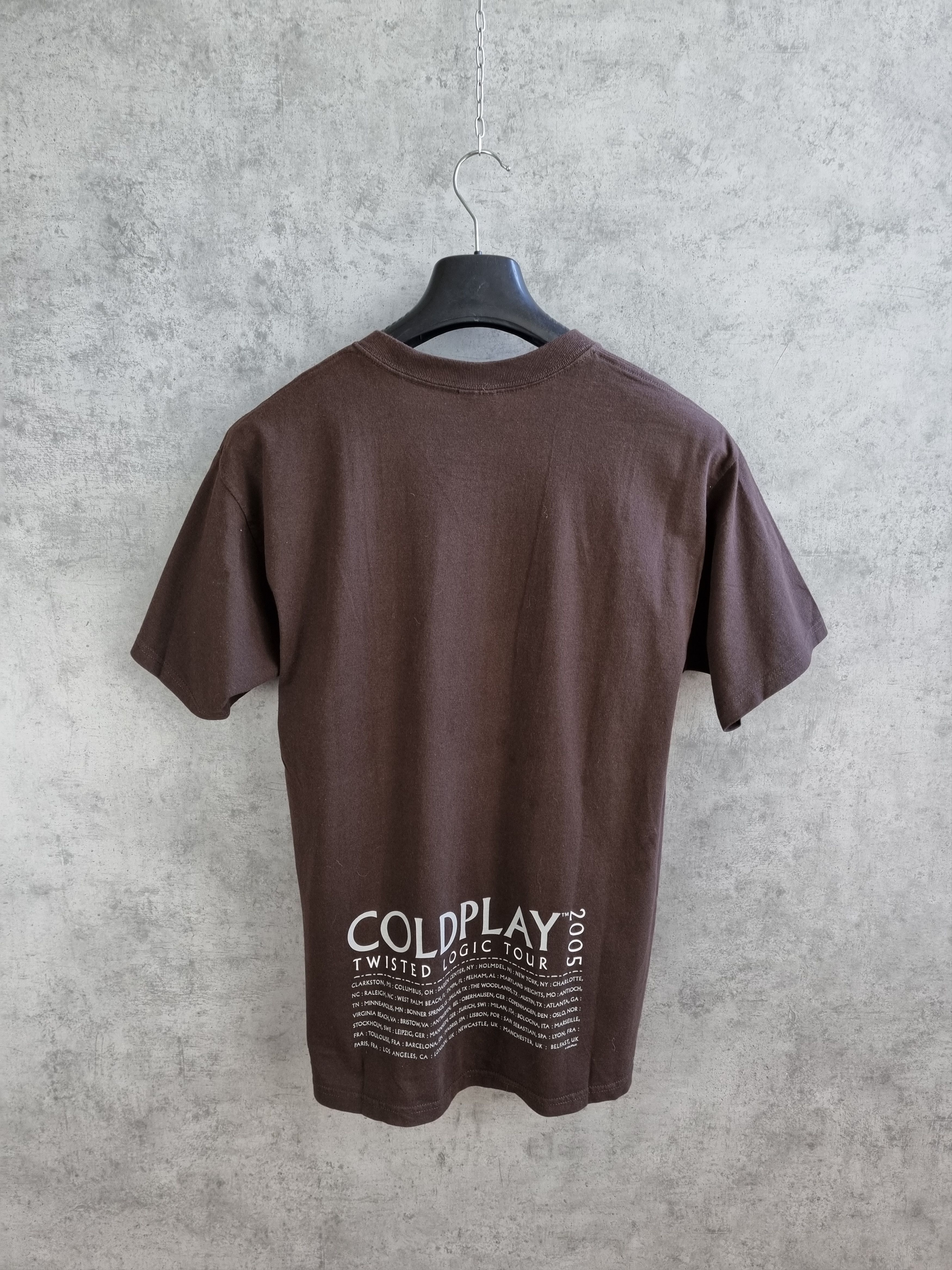 Band Tees × Vintage Single stitch Brown COLDPLAY Tee Shirt 2005 Tour Brown Size US L / EU 52-54 / 3 - 2 Thumbnail