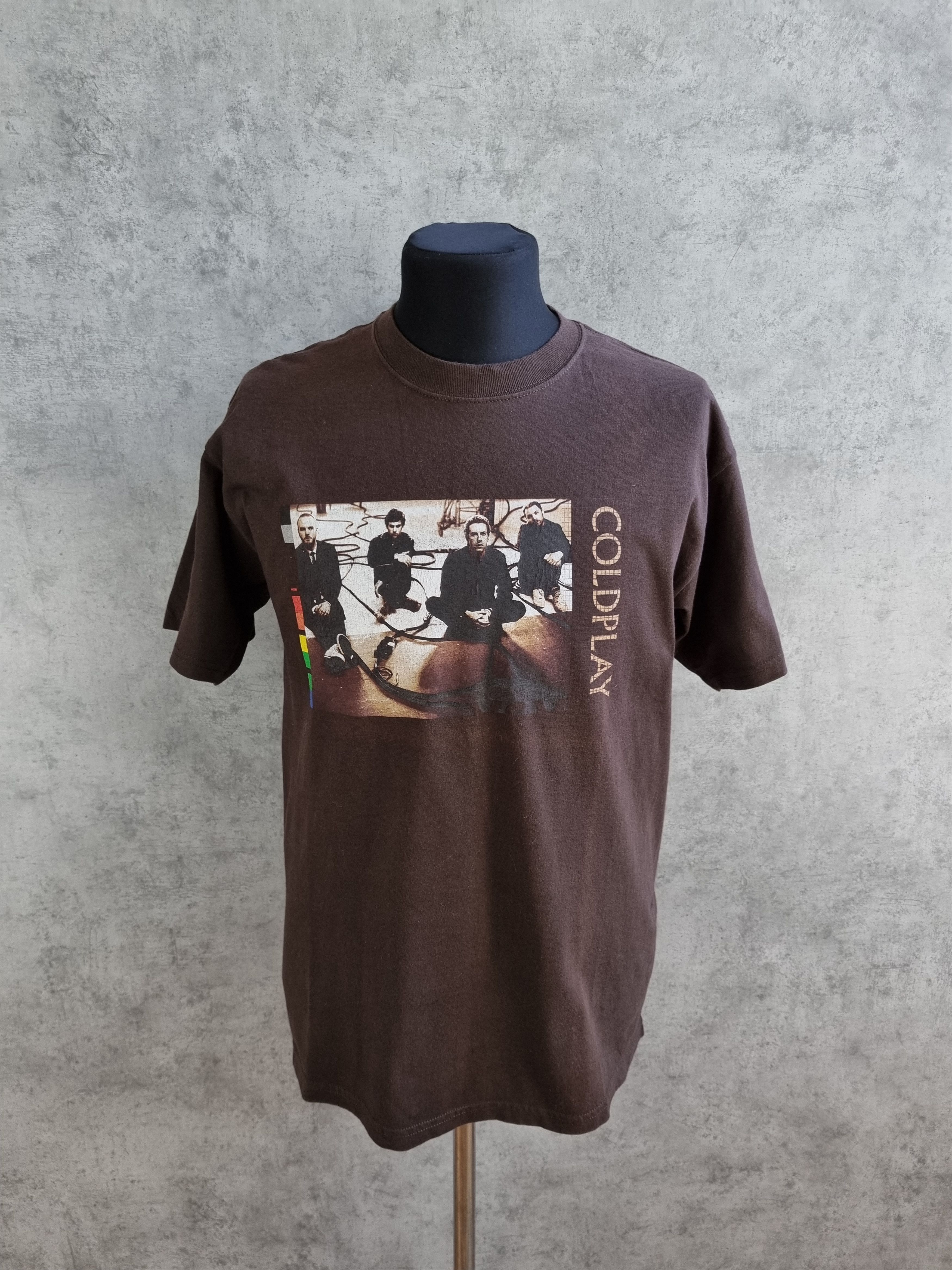 Band Tees × Vintage Single stitch Brown COLDPLAY Tee Shirt 2005 Tour Brown Size US L / EU 52-54 / 3 - 1 Thumbnail