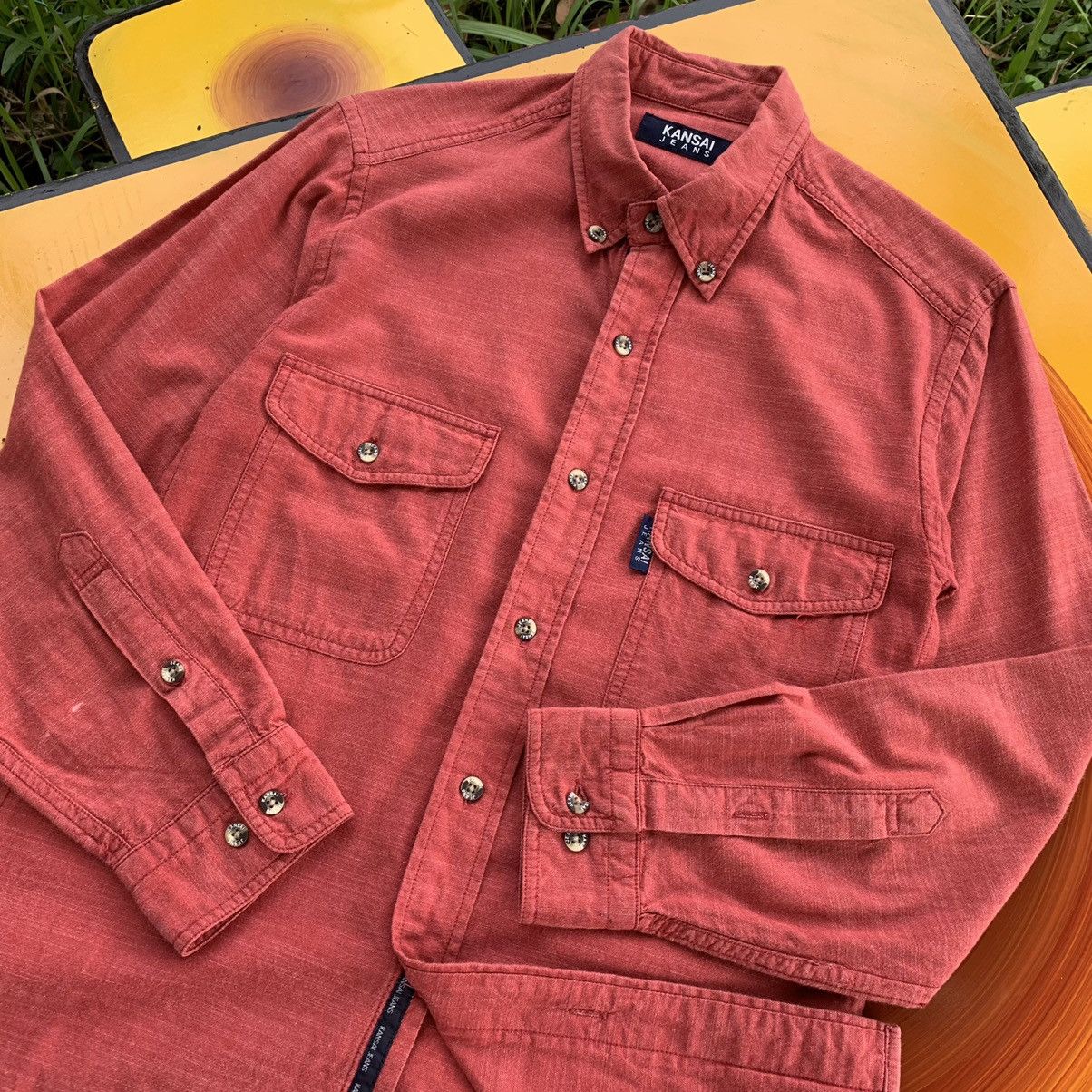 Japanese Brand Kansai jeans long sleeve shirt button up polo flannel Size US M / EU 48-50 / 2 - 16 Thumbnail