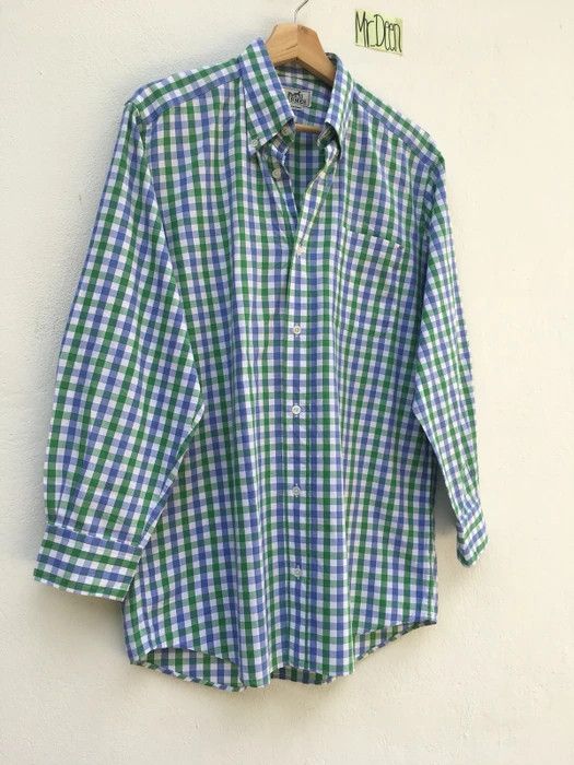 Hermes Rare Vintage 90s Hermes Checkered Button Up Shirt Size US M / EU 48-50 / 2 - 3 Thumbnail
