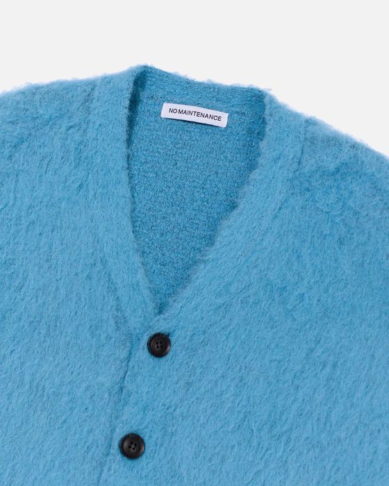 No Maintenance No Maintenance Electric Blue Shag Cardigan | Grailed