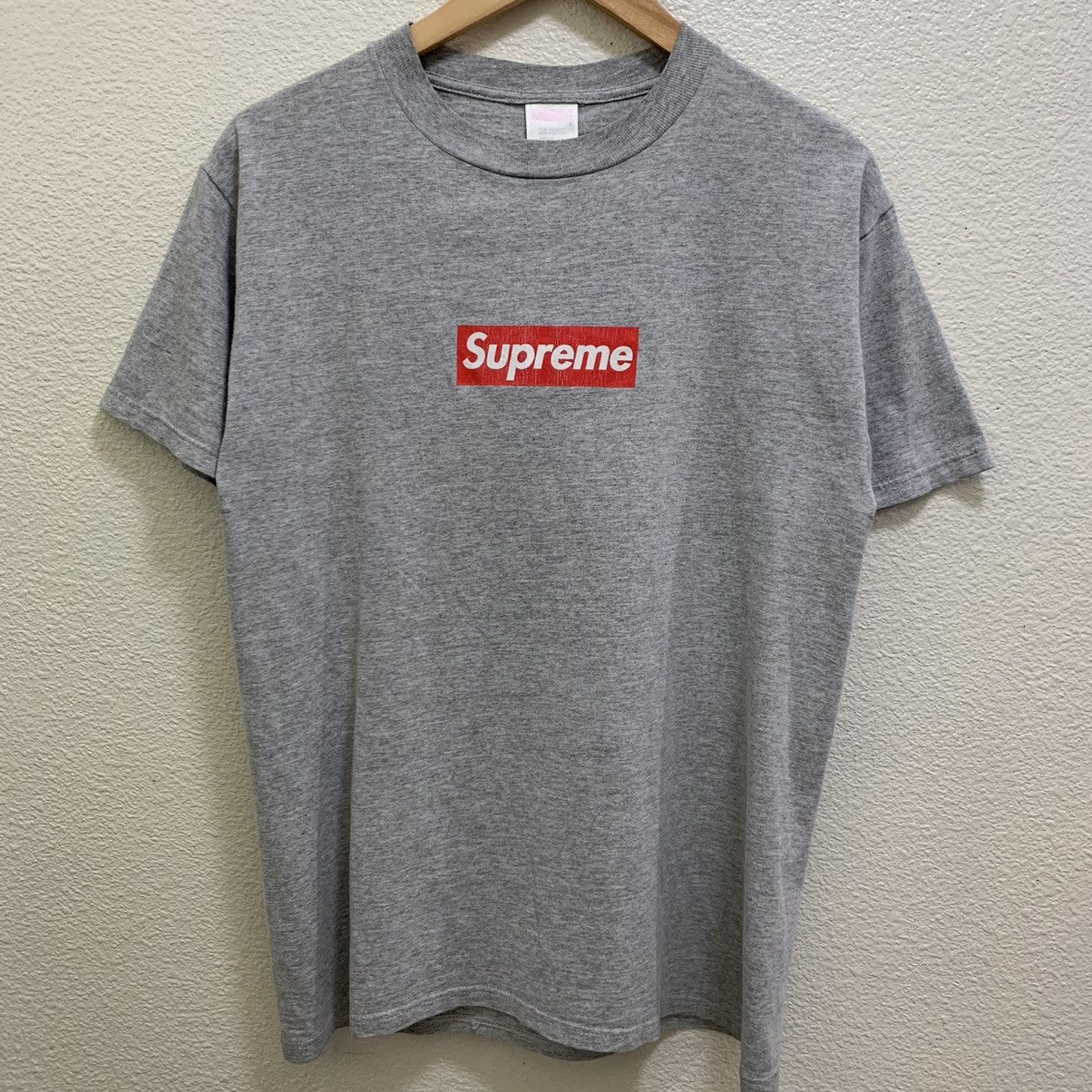 Supreme Vintage Supreme Box Logo Grey Red Tee Shirt Bogo Medium Usa |  Grailed