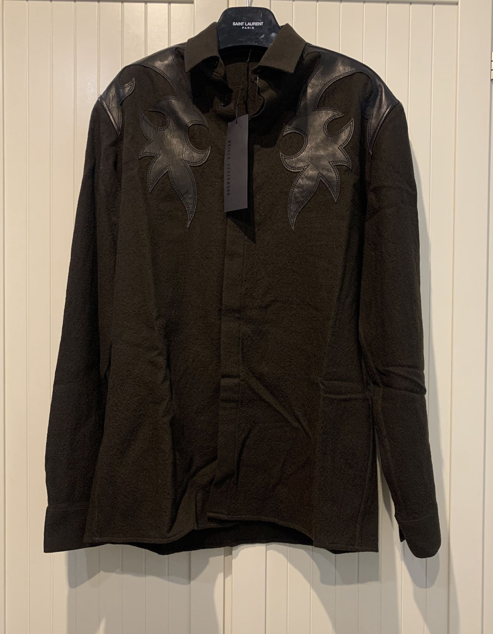 Haider Ackermann FW'17 Shirt Proud Wool Leather Size US M / EU 48-50 / 2 - 1 Thumbnail