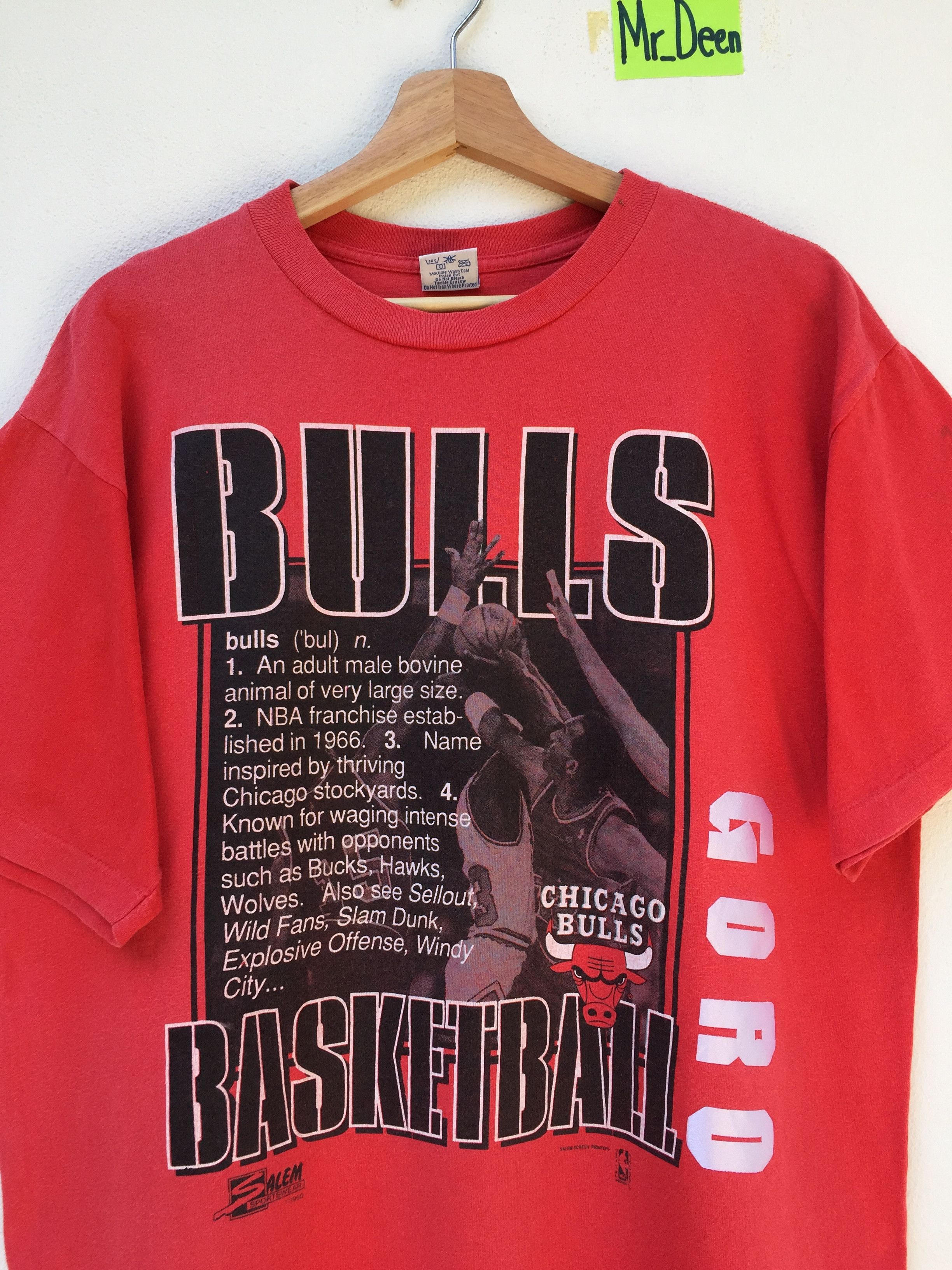 NBA Vtg 90 Chicago Bulls Basketball Nba Tee Tops Tshirt Size US L / EU 52-54 / 3 - 4 Thumbnail