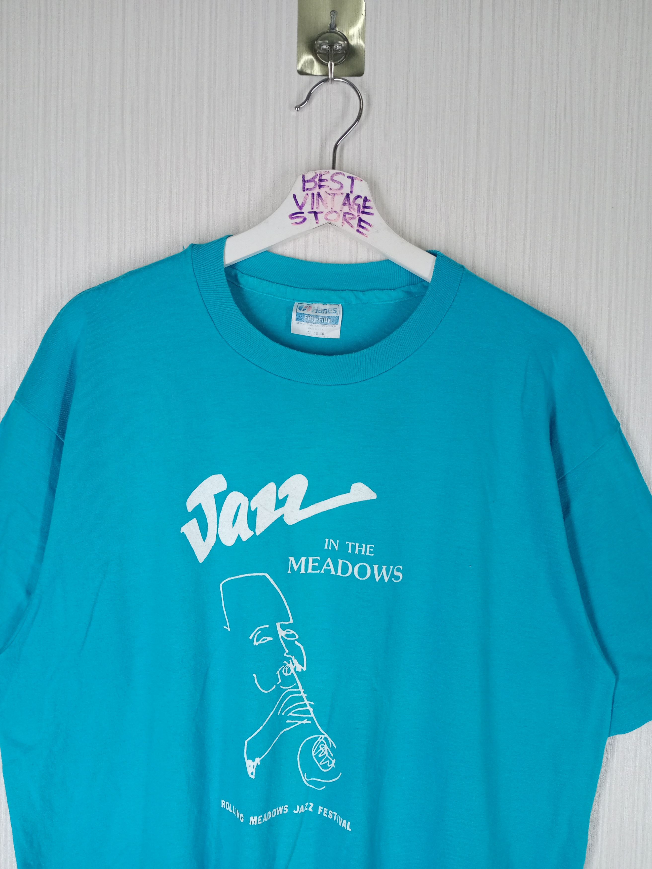Band Tees Vintage 90s Jazz in the Meadows Jazz Festival Tshirt Size US XL / EU 56 / 4 - 2 Thumbnail