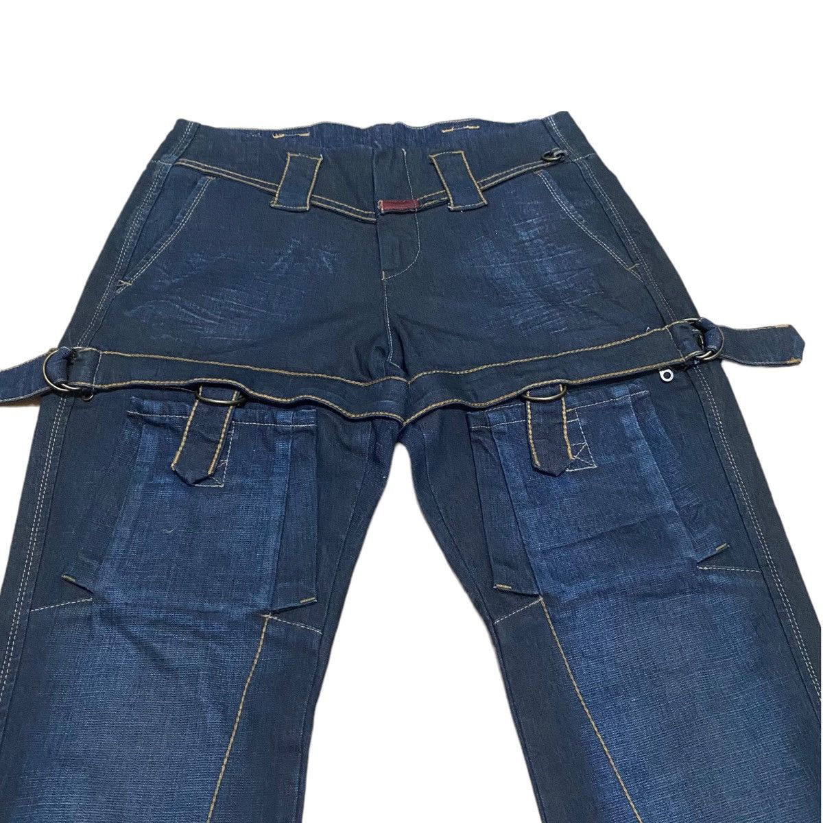 If Six Was Nine VTG 30x30 Designer Tactical Bondage Denim Pant Punk Style Size US 30 / EU 46 - 5 Thumbnail