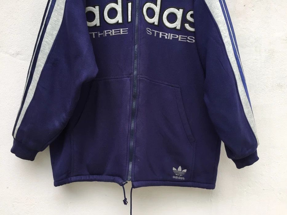 Adidas VINTAGE Adidas 3 Stripes Oversize Hoodie Size US XL / EU 56 / 4 - 6 Thumbnail