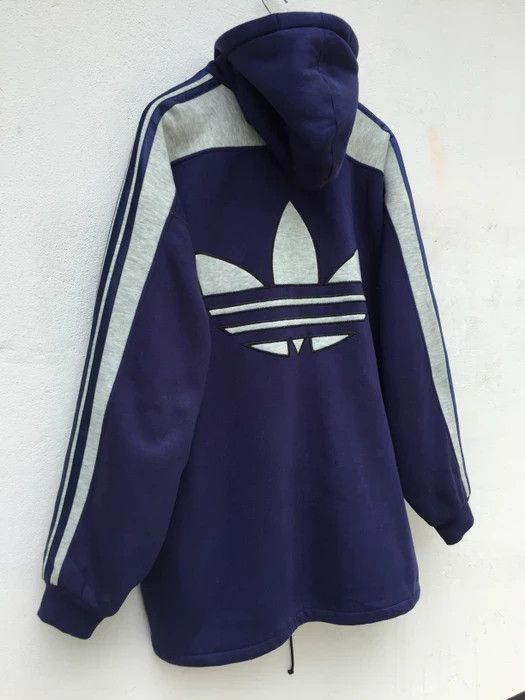 Adidas VINTAGE Adidas 3 Stripes Oversize Hoodie Size US XL / EU 56 / 4 - 9 Thumbnail