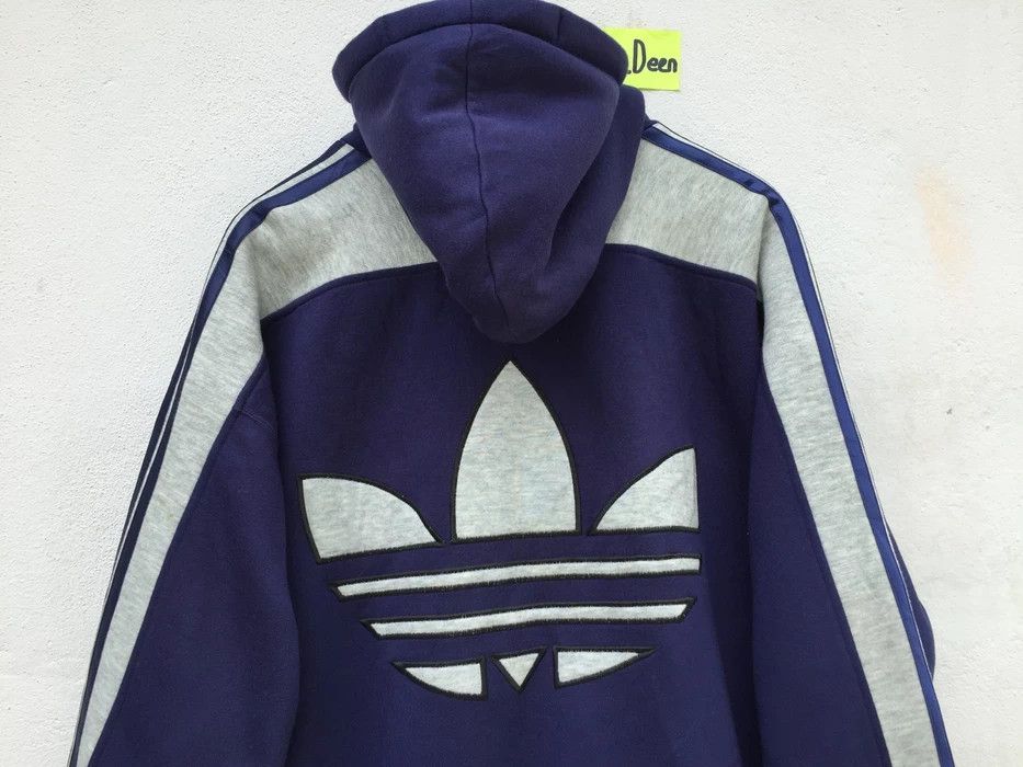 Adidas VINTAGE Adidas 3 Stripes Oversize Hoodie Size US XL / EU 56 / 4 - 12 Thumbnail