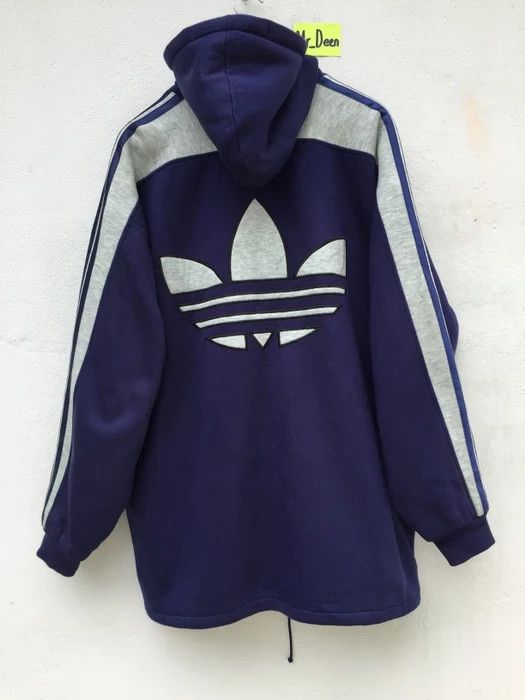 Adidas VINTAGE Adidas 3 Stripes Oversize Hoodie Size US XL / EU 56 / 4 - 8 Thumbnail